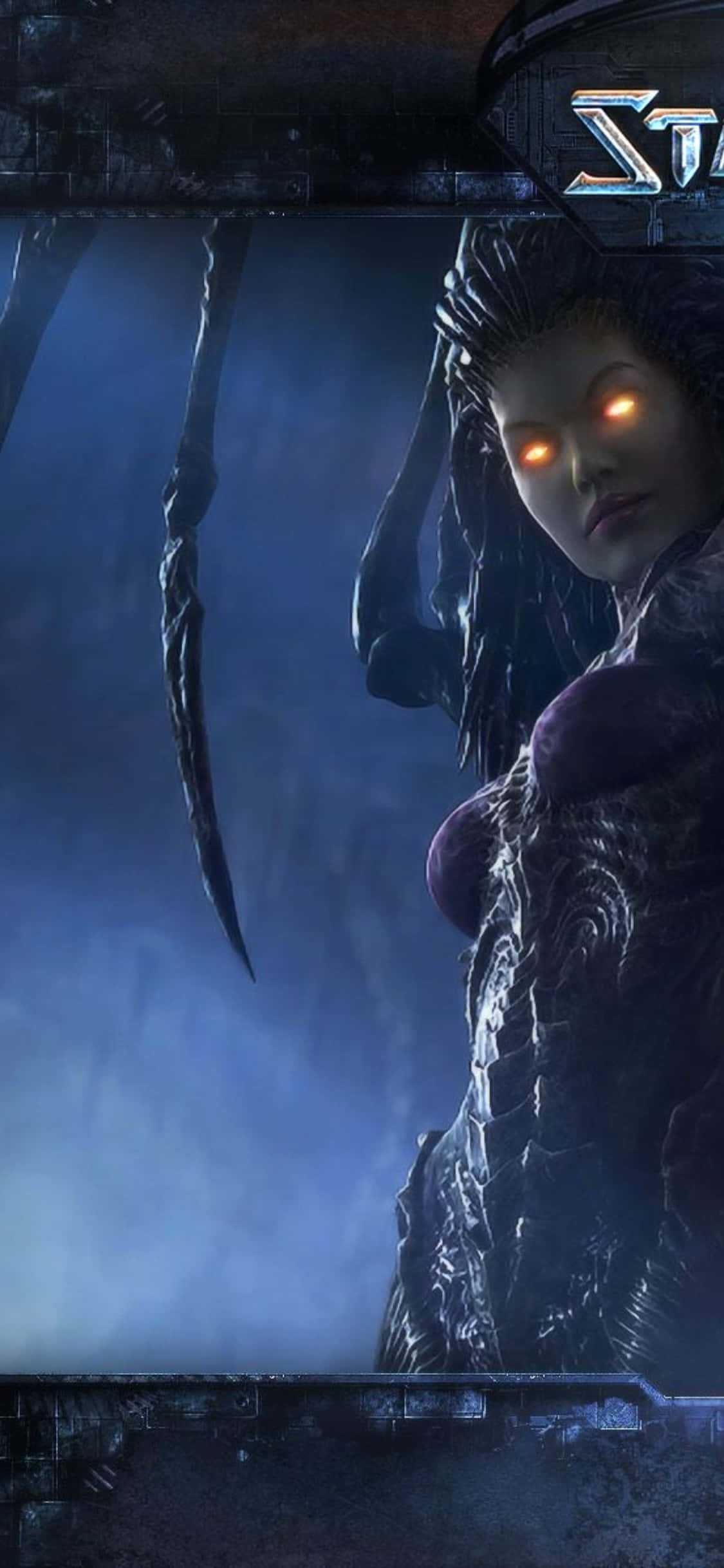 iPhone X StarCraft II 背景 黄色い目 壁紙