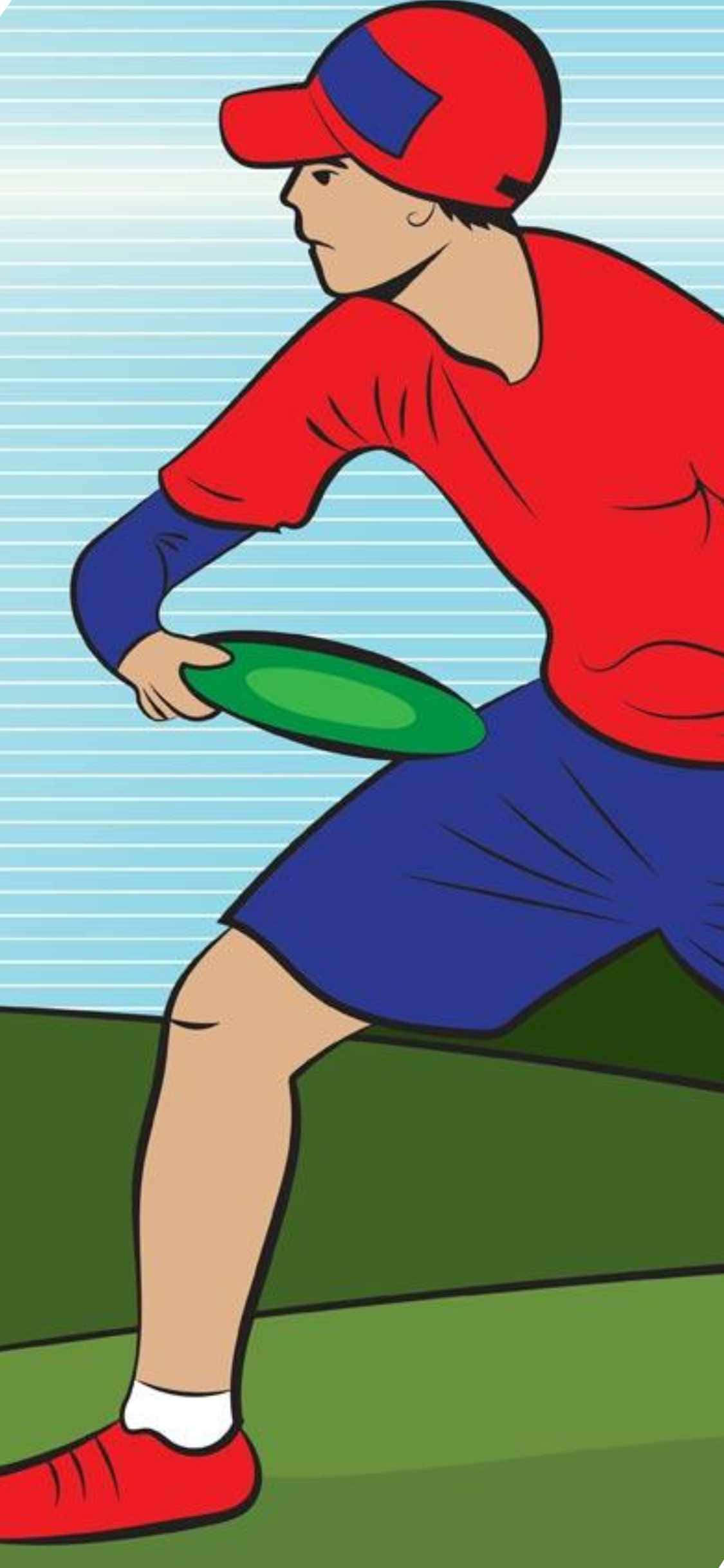 iPhone X アルティメットフリスビー背景イラスト 壁紙