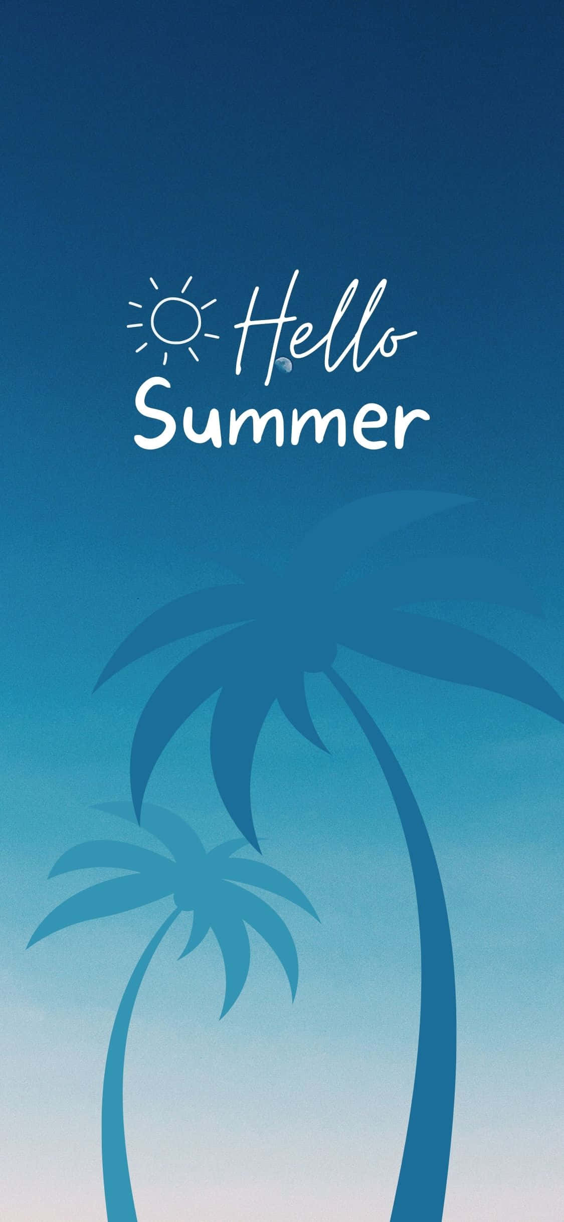 ヤシの木のシルエット iPhone X 夏の背景 壁紙