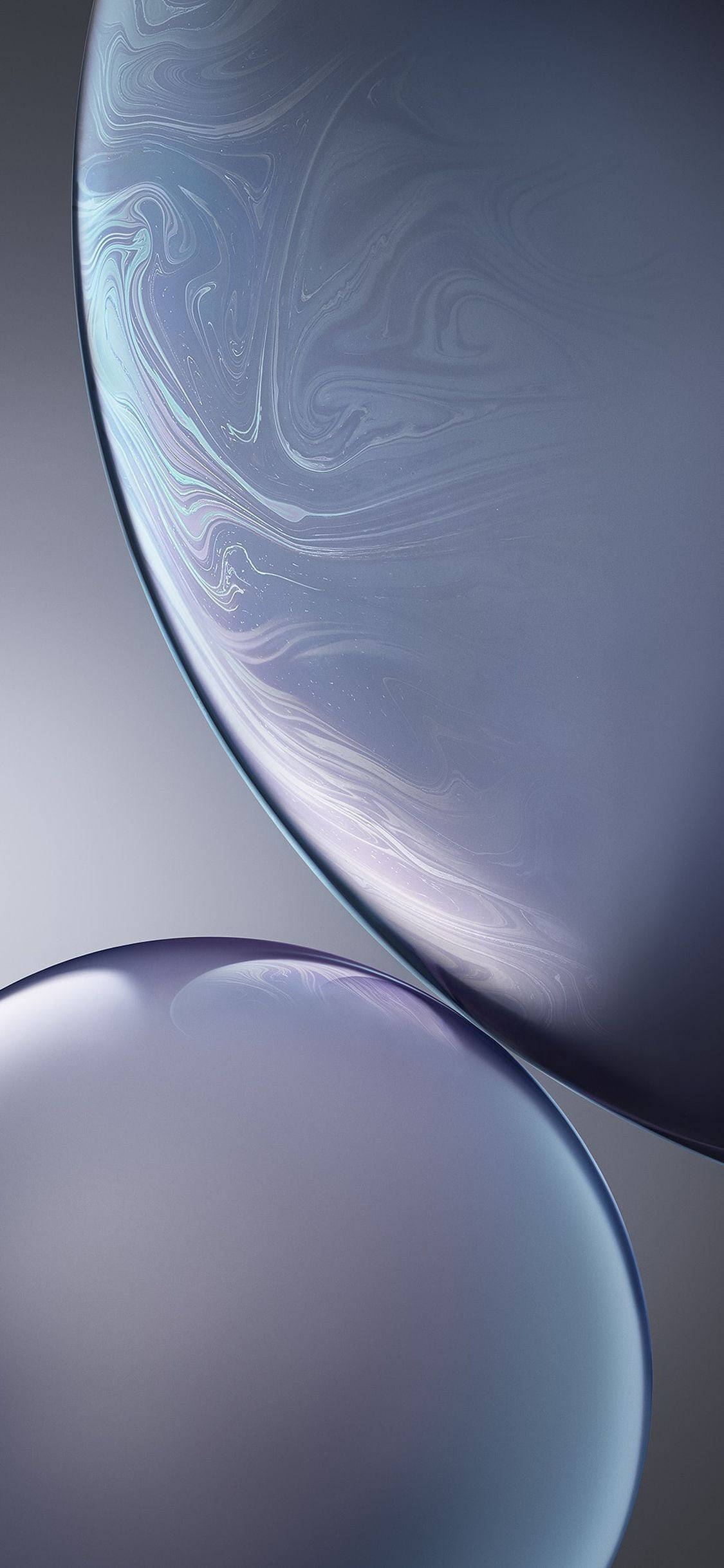 iPhone XR 红色银色泡泡抽象壁纸 壁紙