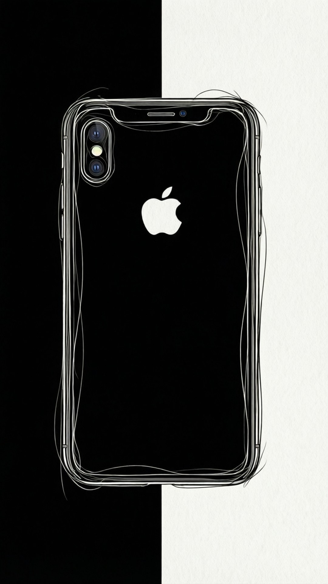 ラインアート iPhone XR 壁紙