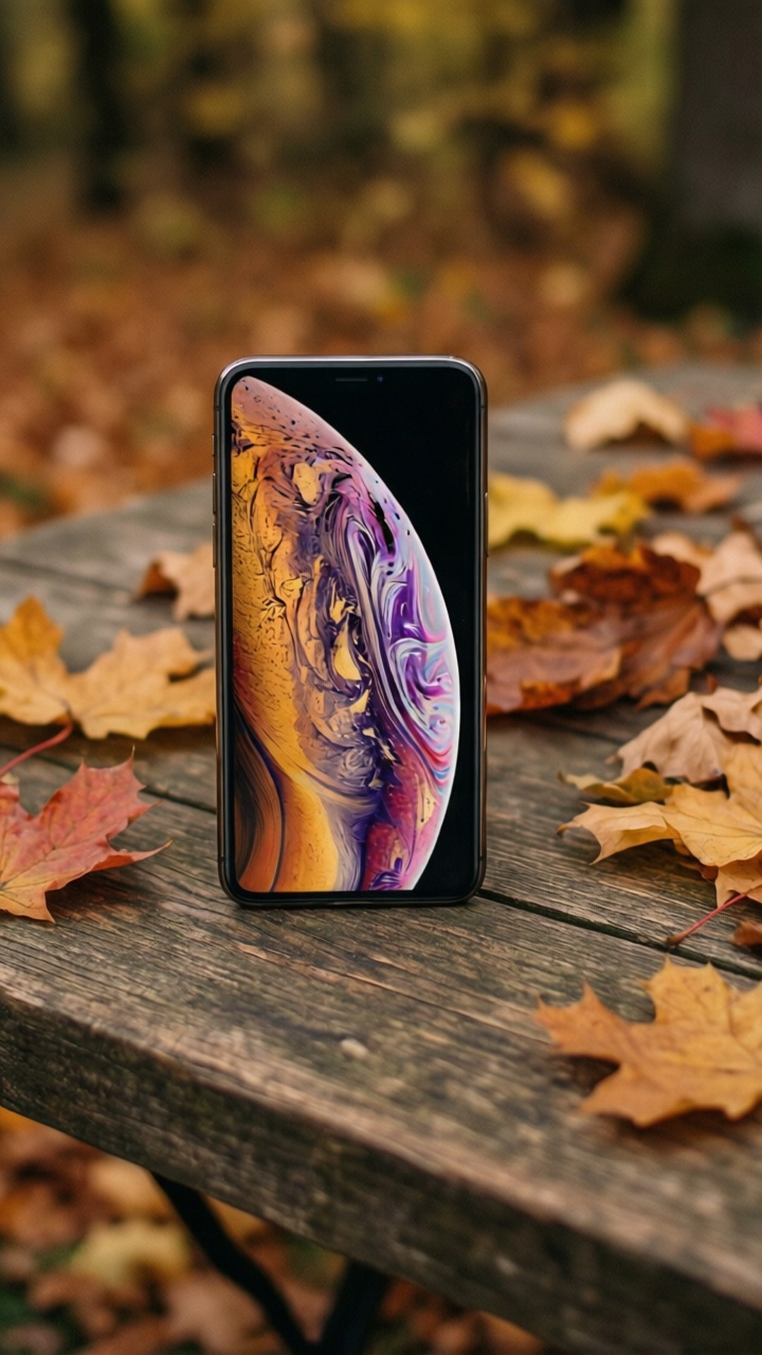 秋の木々 iPhone XR 壁紙