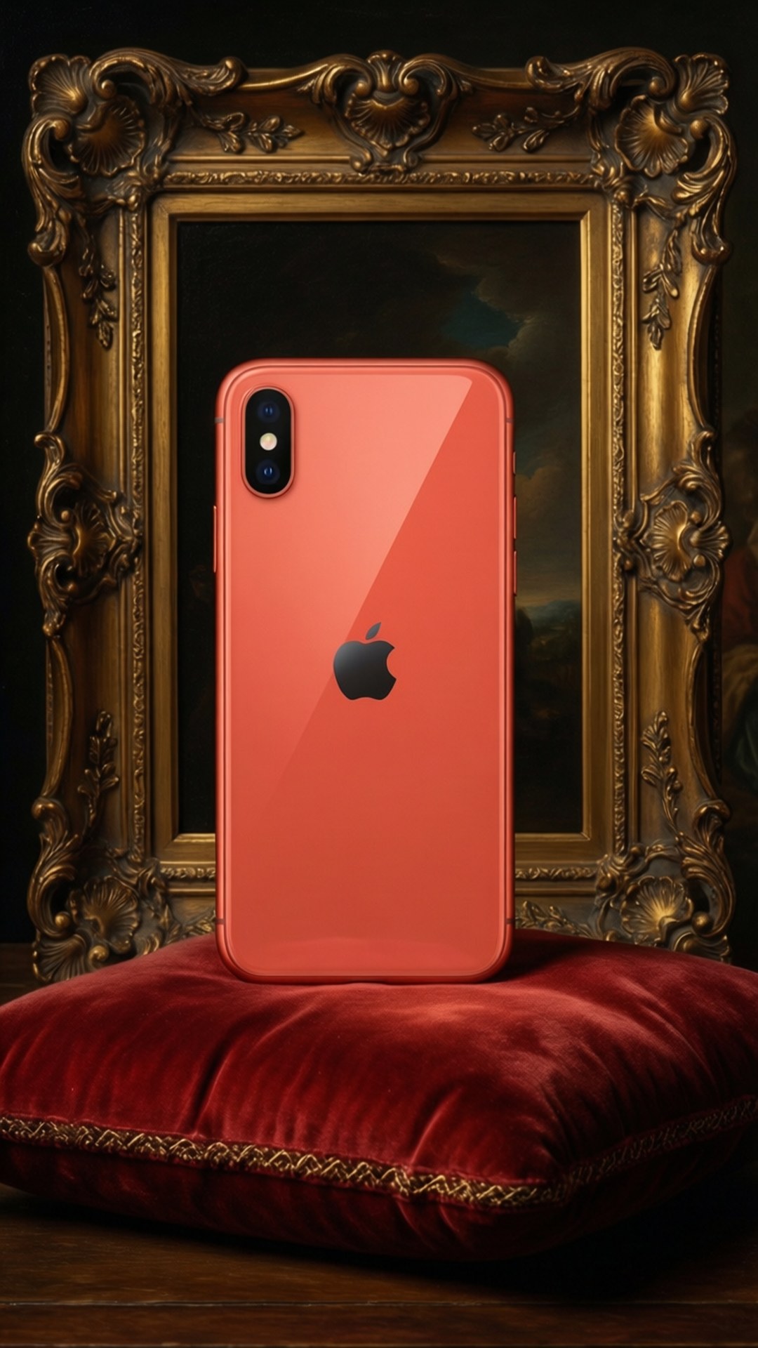 バロック調のコーラルiPhone XR 壁紙