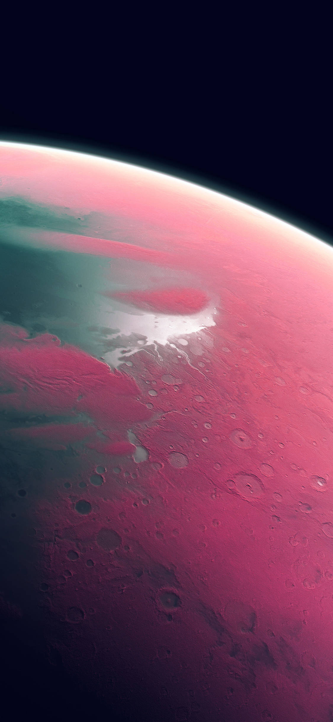 ピンクの惑星 iPhone XR 壁紙