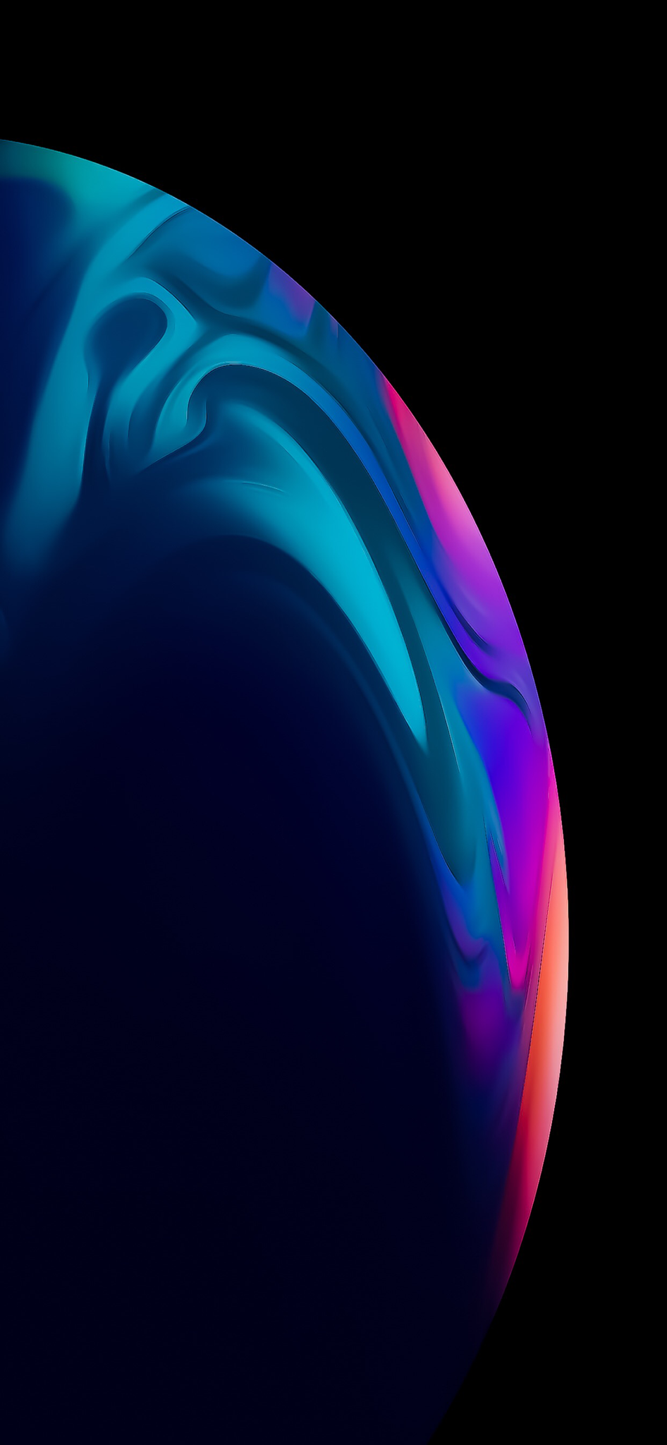 洗練されたiPhone XRが、エレガントで鮮やかな抽象デザインを画面に表示 壁紙