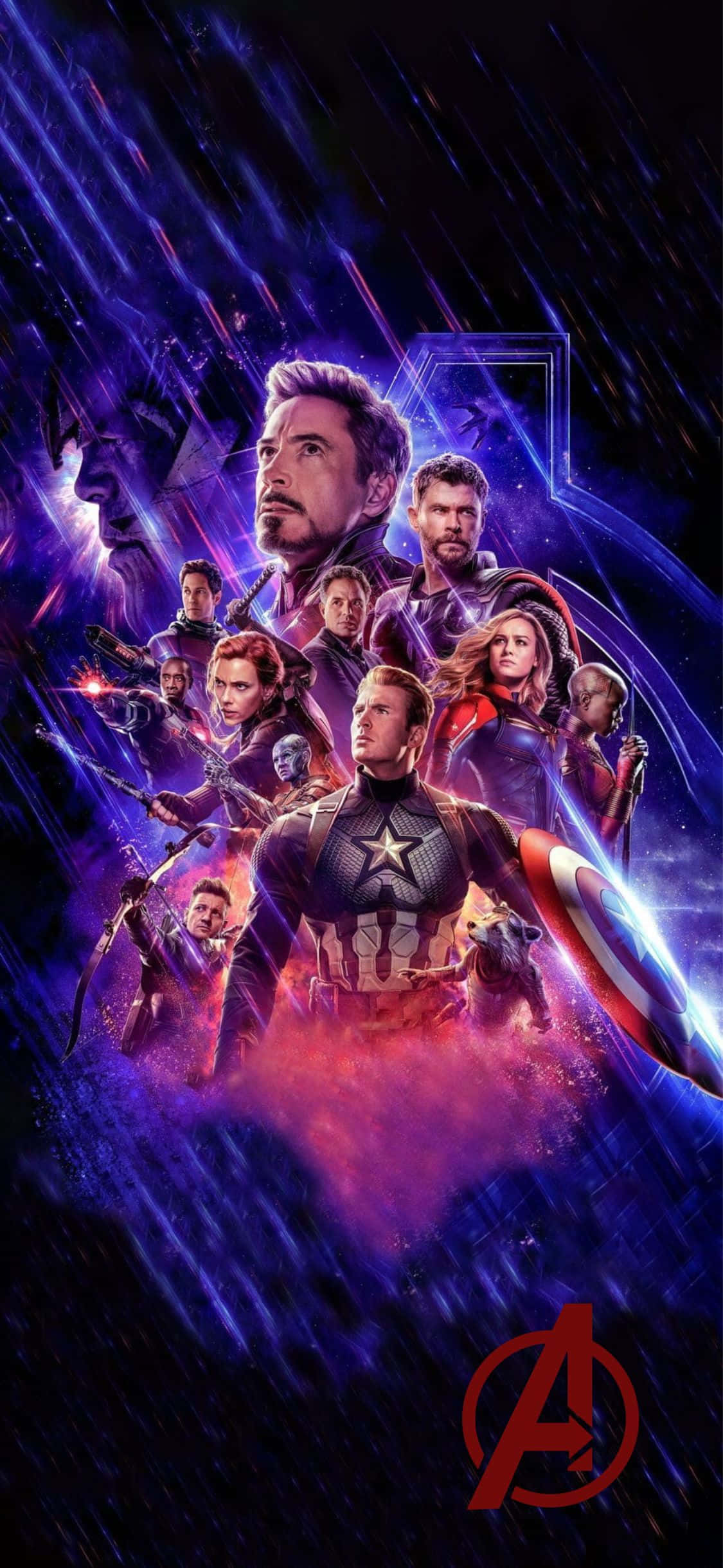 iPhone XS アベンジャーズ背景 ファンメイドアート 壁紙