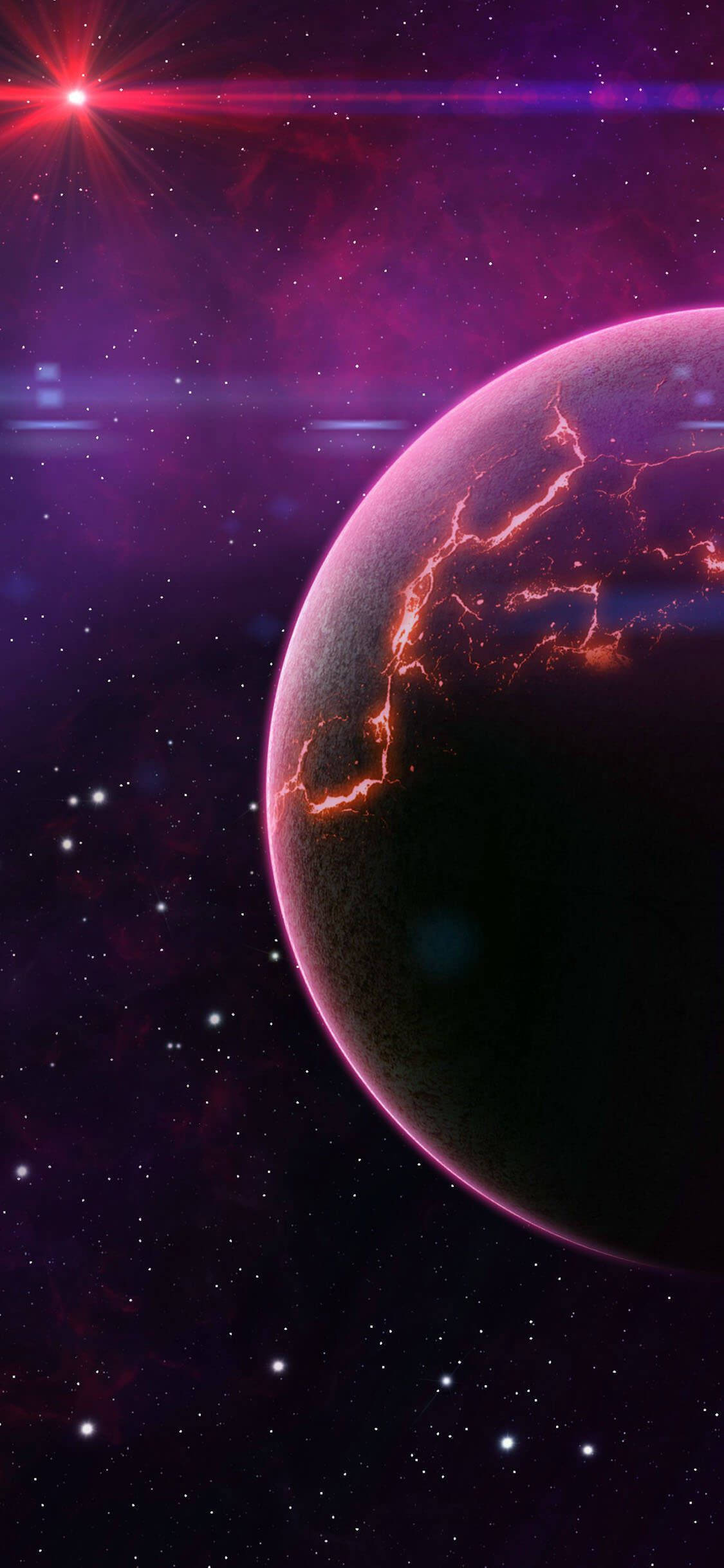 空を見上げて、iPhone Xsで無限の宇宙を探検しよう。 壁紙