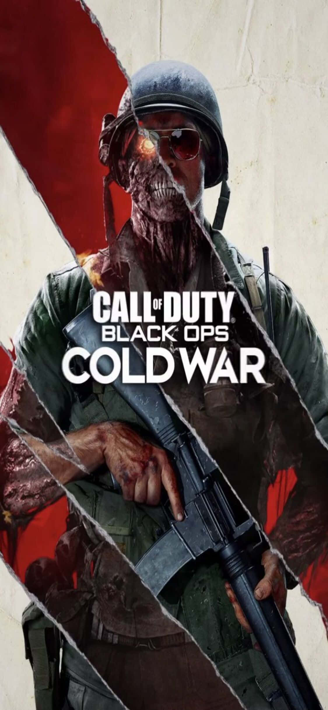 iPhone XS Call of Duty Black Ops Cold War ゾンビポスター背景 壁紙
