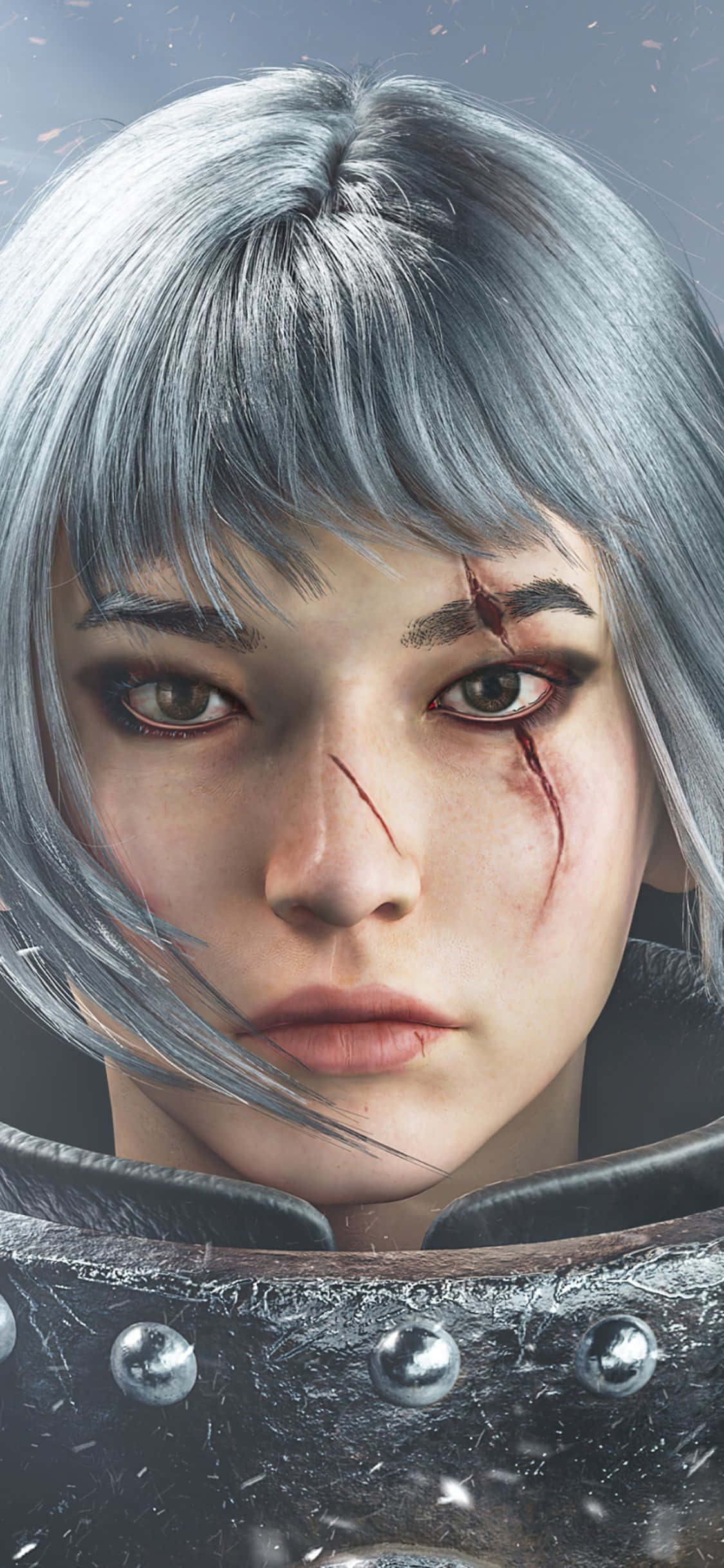 iPhone XS Dawn Of War III 女性キャラクター背景 壁紙