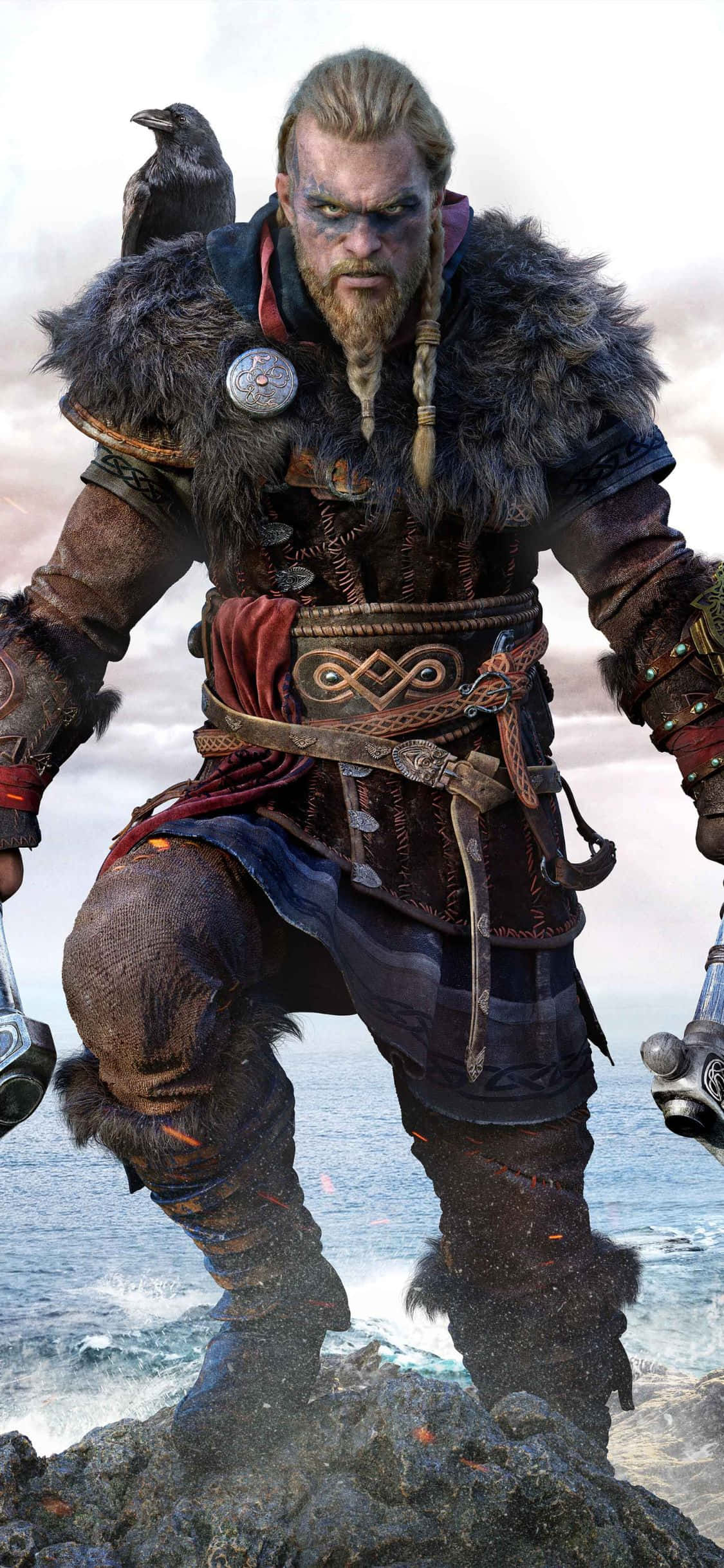 iPhone XS アサシン クリード ヴァルハラ 丘の上のエイヴォル 背景 壁紙