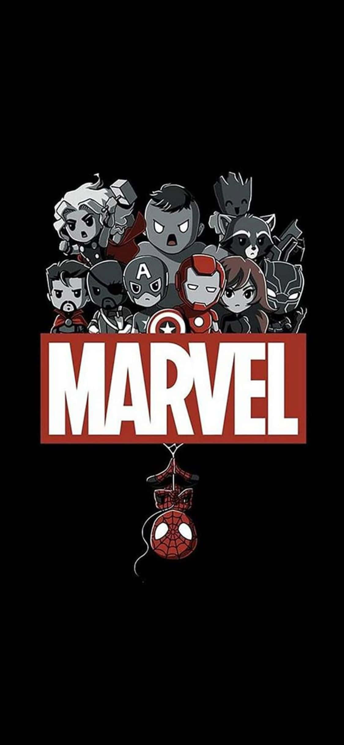 ちびスーパーヒーロー iPhone XS Marvel 壁紙