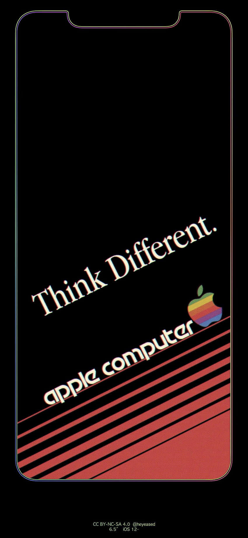 iPhone Xs Max Apple背景 Think Different 壁紙