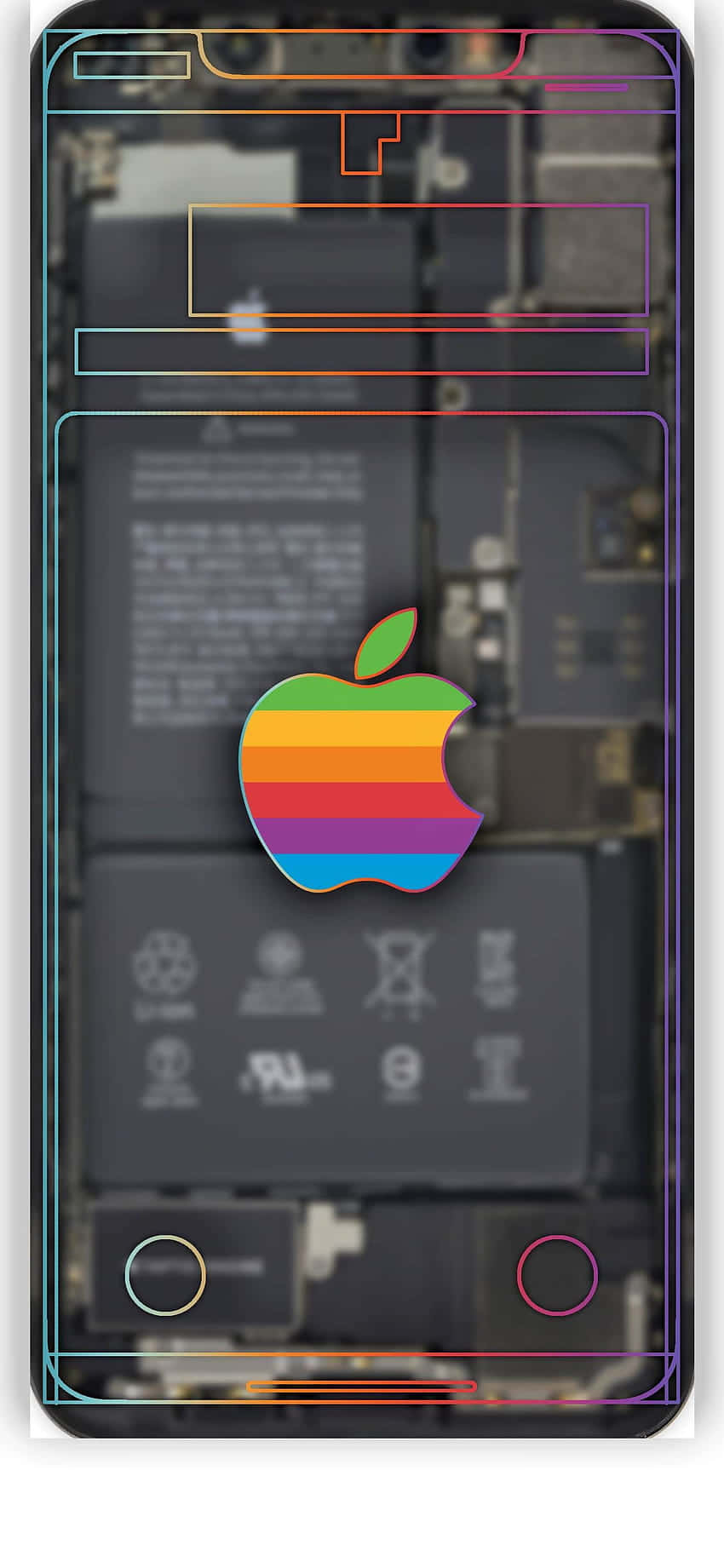 iPhone Xs Max Apple 背景 透明スクリーン 壁紙