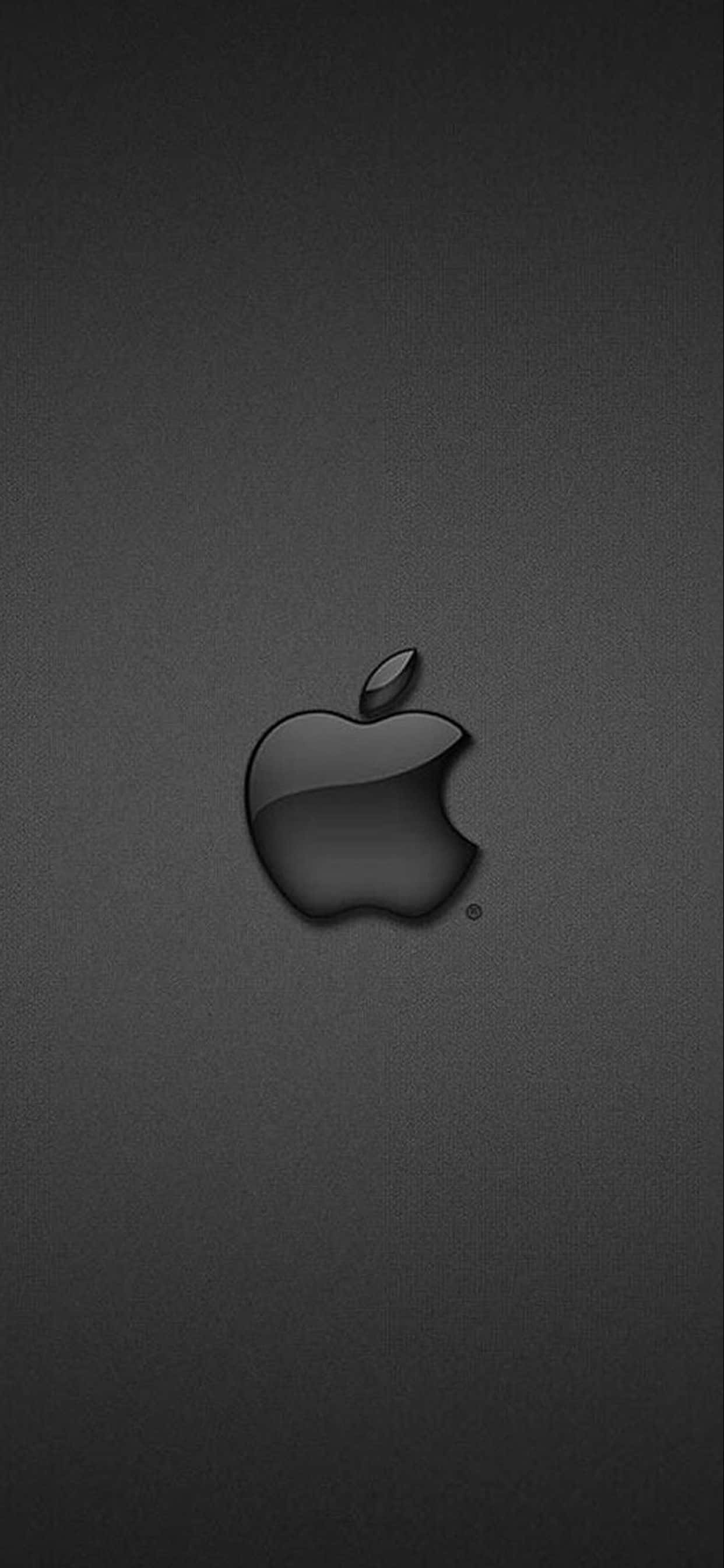 iPhone Xs Max Apple背景 グレーロゴ 壁紙