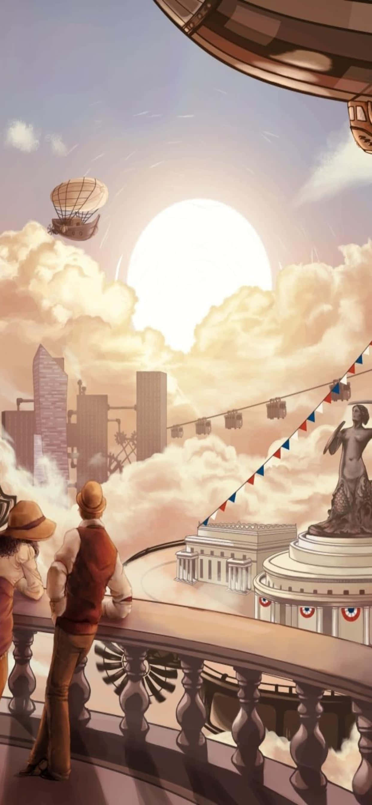 iPhone Xs Max Bioshock Infinite 天国ポートレート背景 壁紙