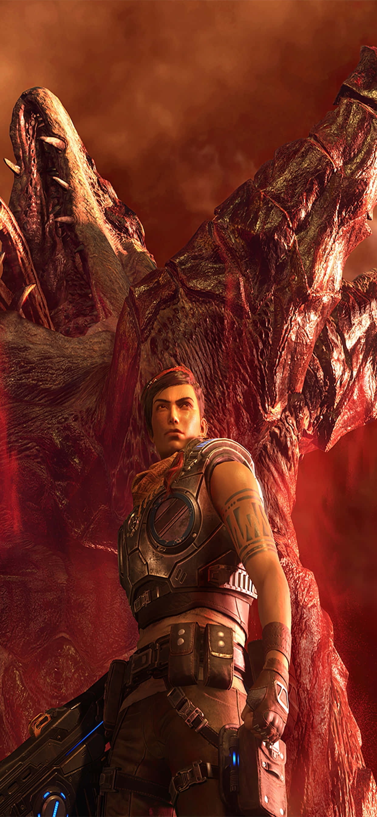 iPhone XS Max Gears Of War 5 ケイト・クラーケン背景 壁紙