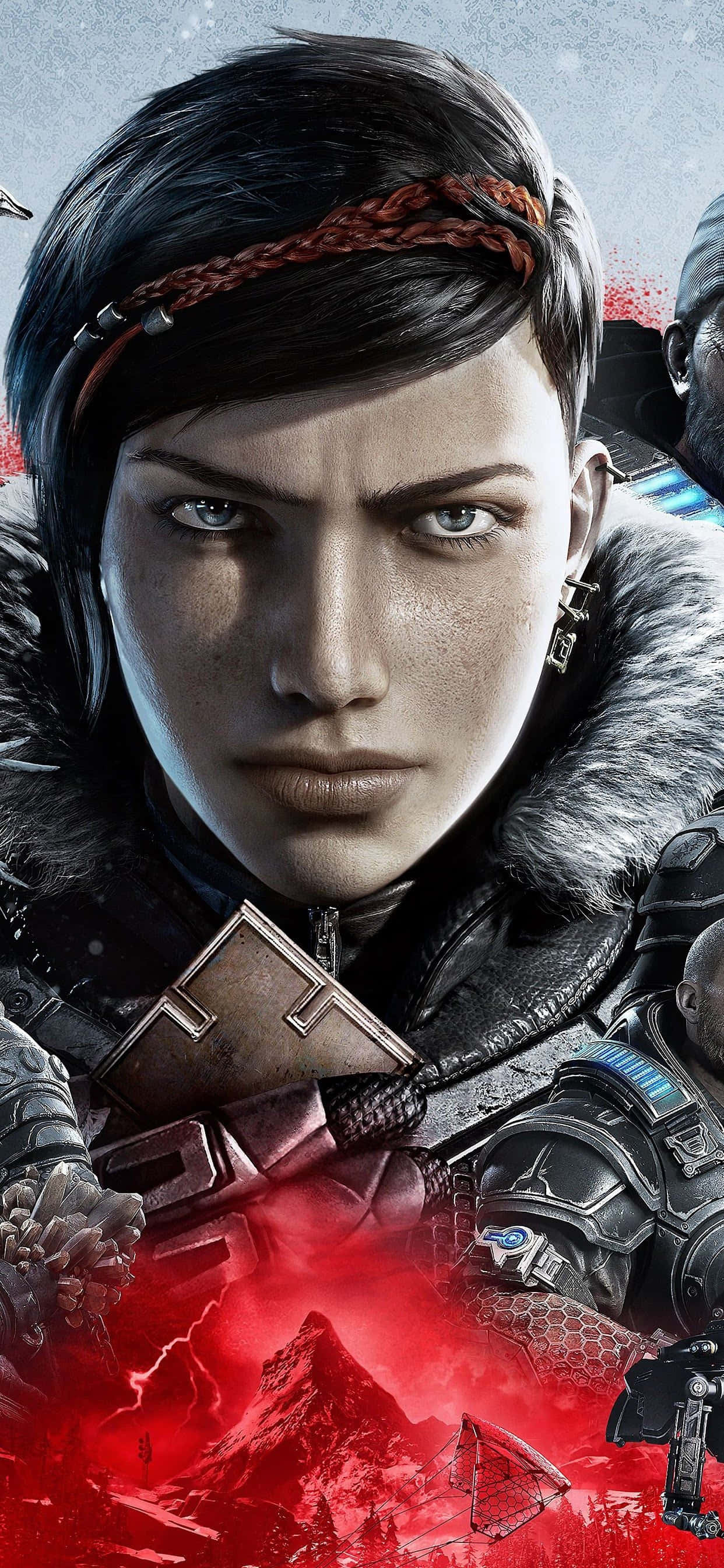 iPhone XS Max Gears of War 5 真剣なカイト背景 壁紙