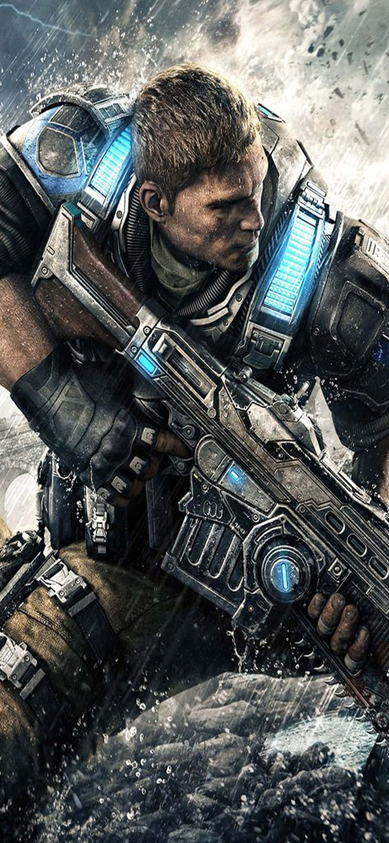 iPhone XS Max Gears Of War 5 JD ライフル背景 壁紙