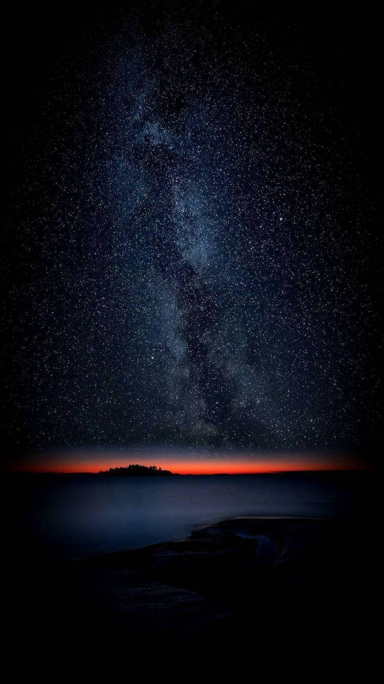 iPhone XS Max OLED 夜空の星 壁紙