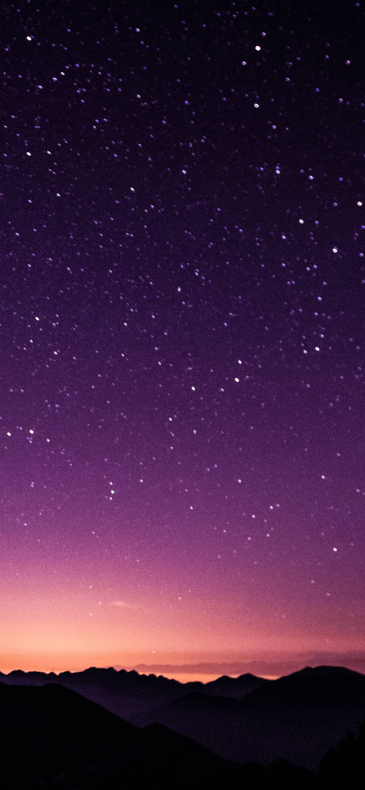 iPhone XS Max OLED 紫色の星空 壁紙