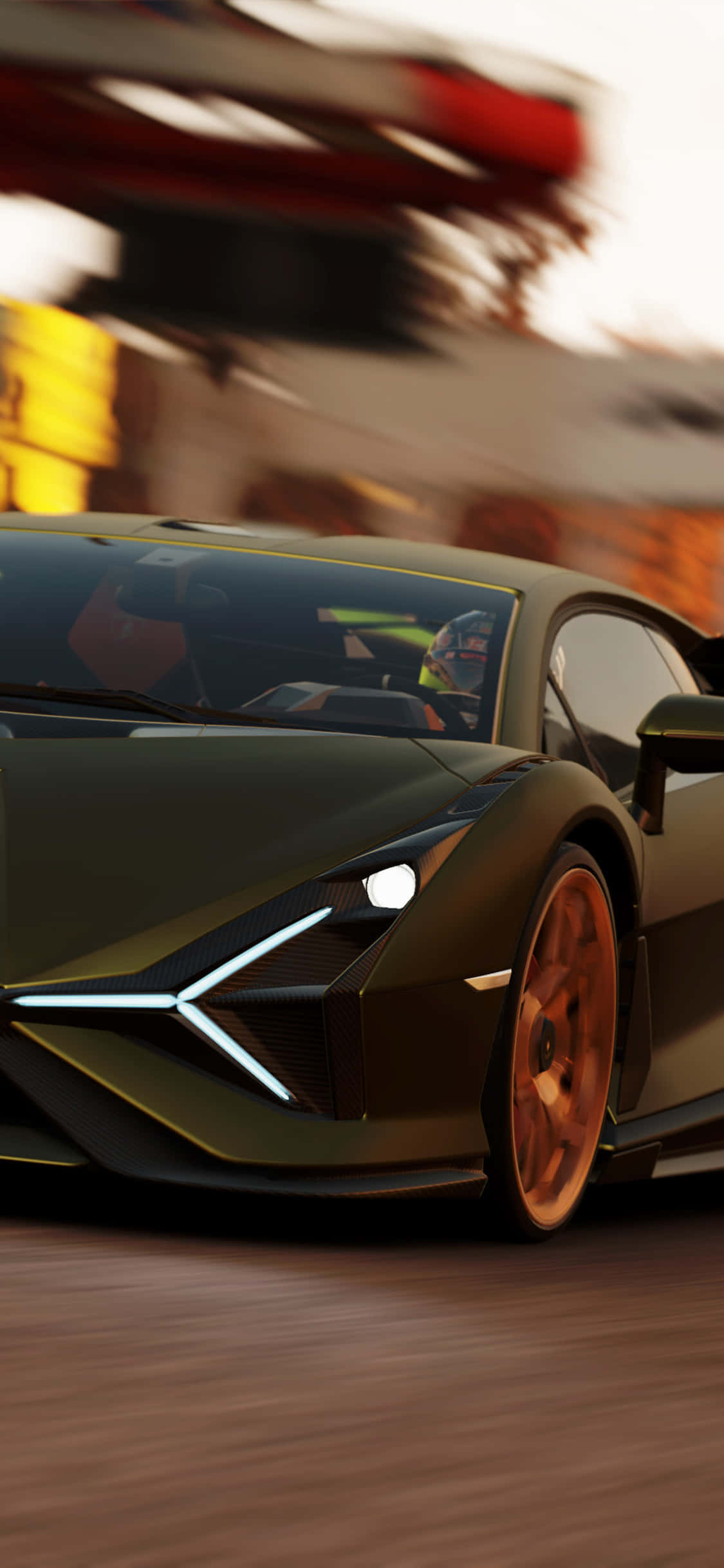 iPhone XS Max Project Cars 2 ブラック ランボルギーニ シアン FKP 37 背景 壁紙