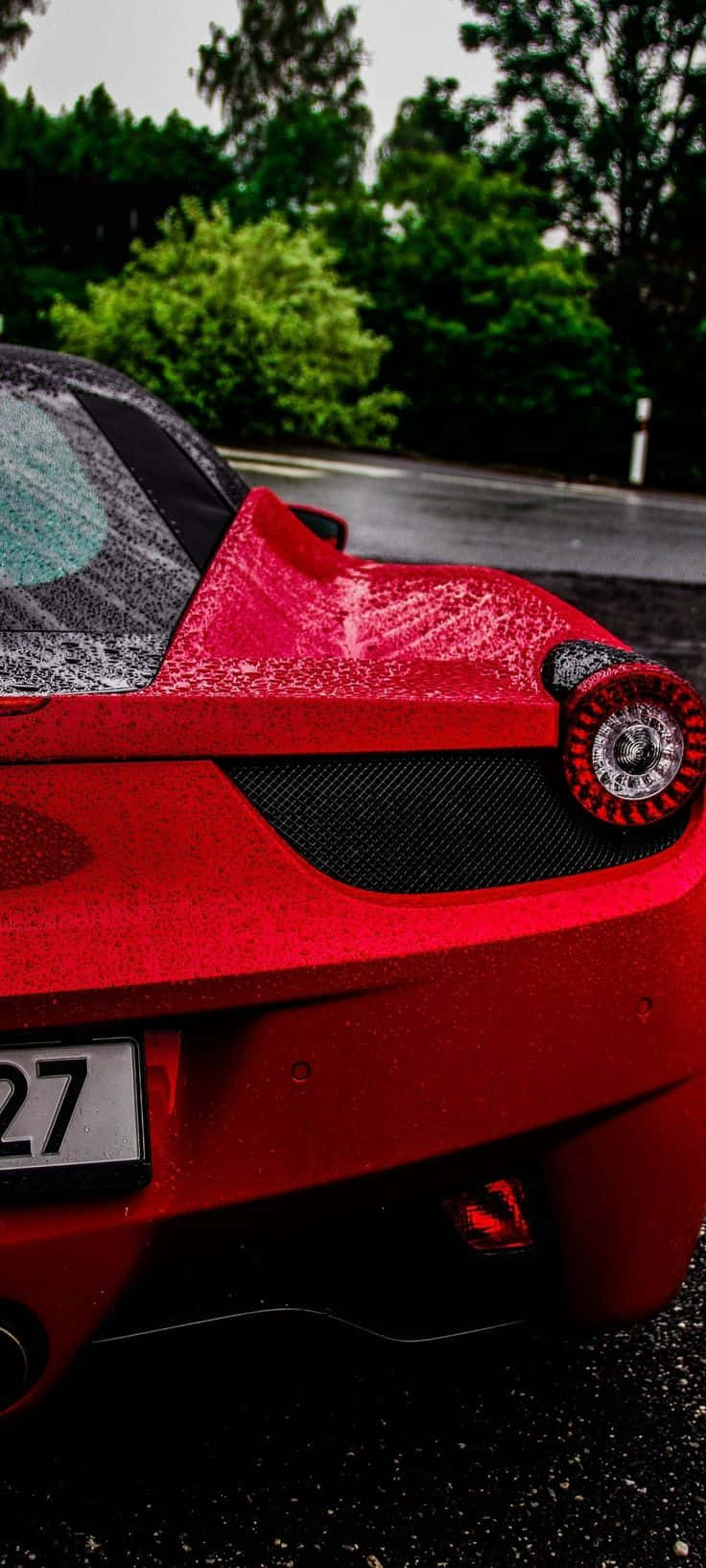 iPhone XS Max Project Cars 2 赤いフェラーリ458の背景 壁紙