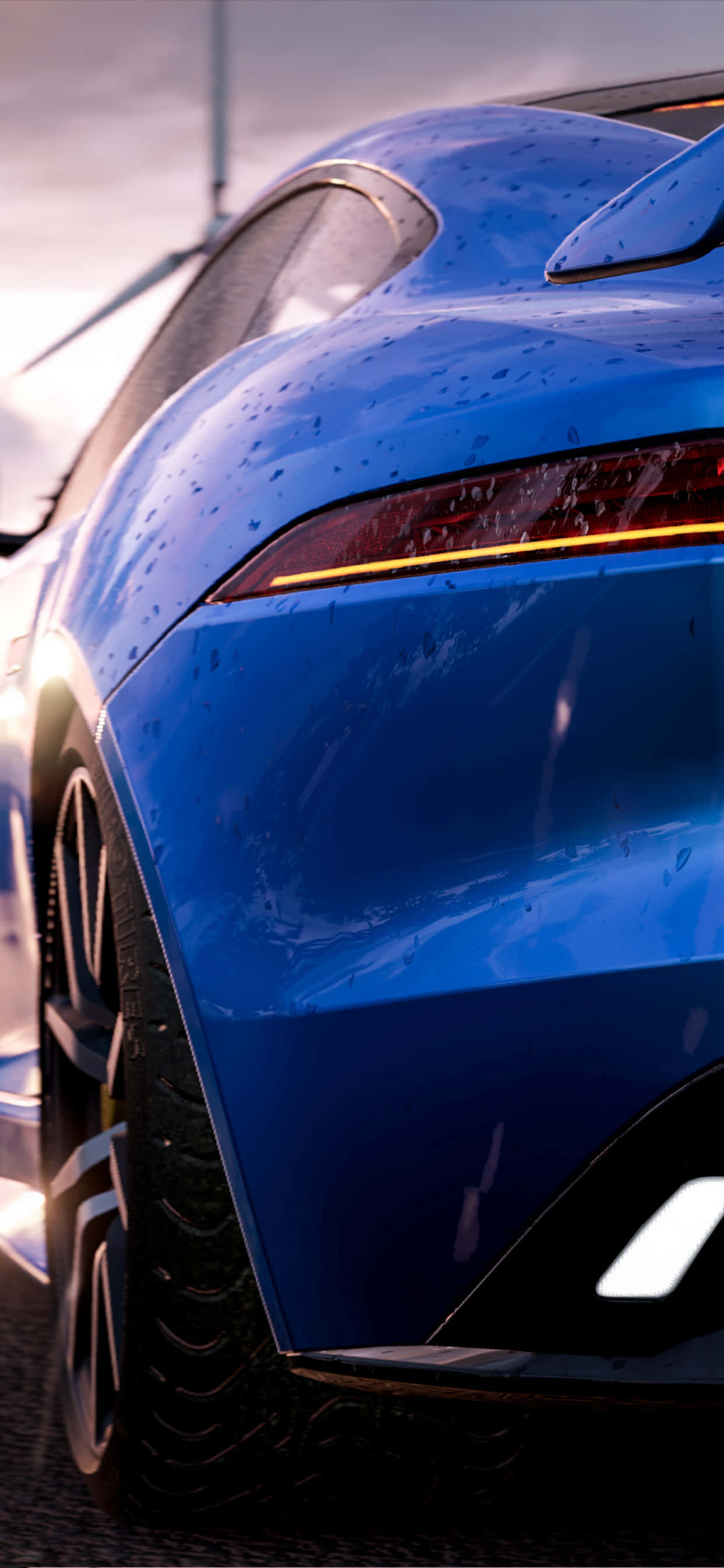 iPhone XS Max Project Cars 2 ブルー ジャガー F-Type 背景 壁紙