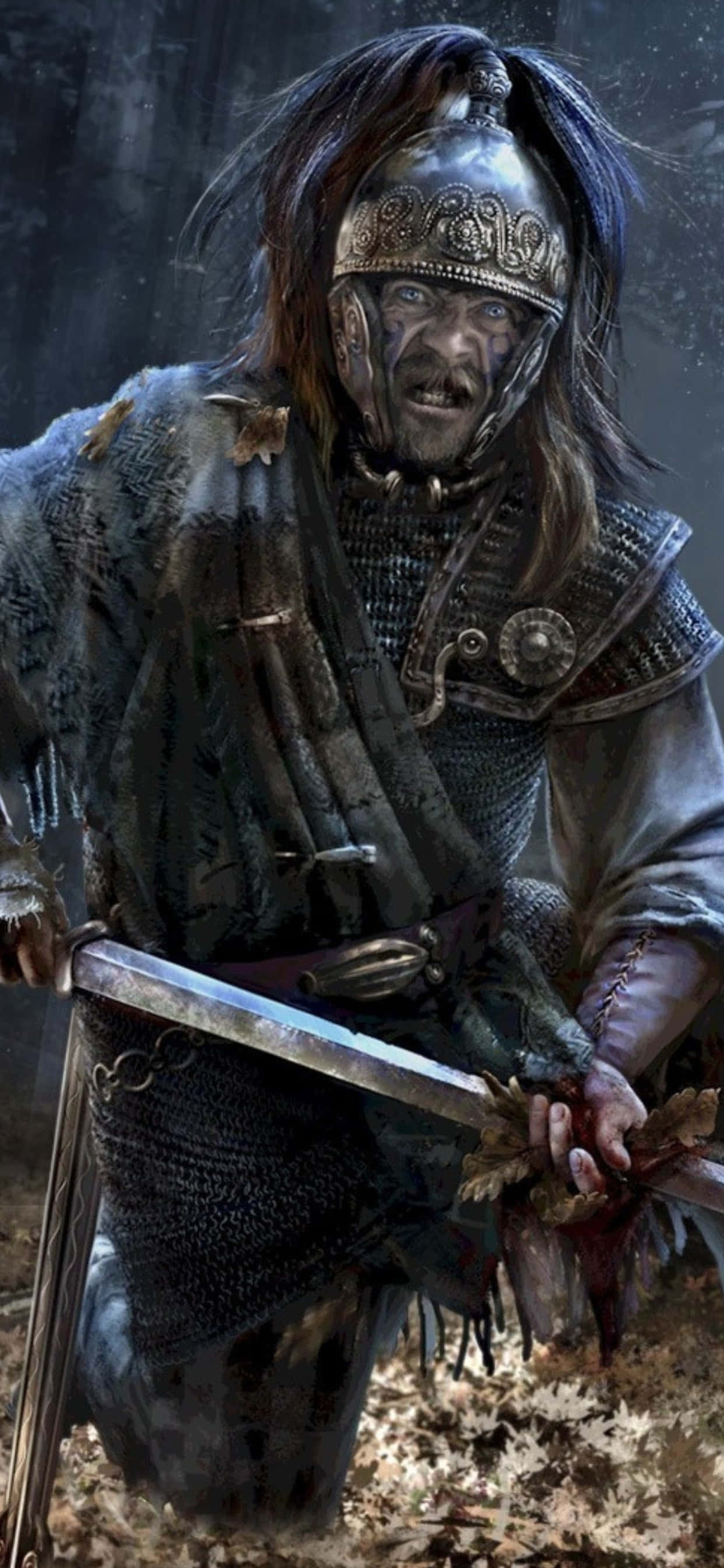 iPhone XS Max Total War Attila ケルト戦士背景 壁紙