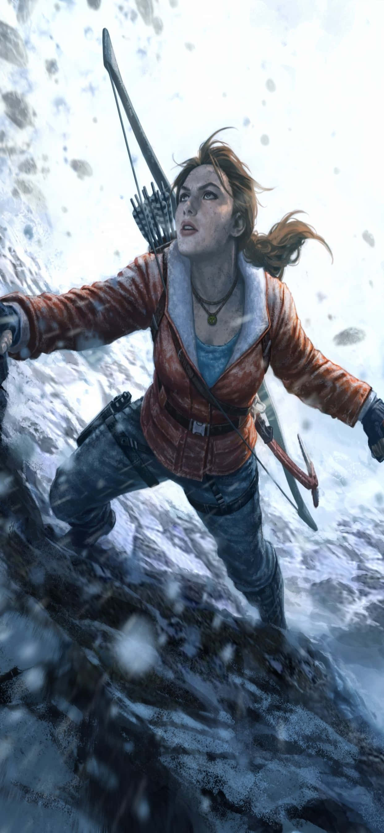 新しいIphone Xs MaxでRise Of The Tomb Raiderを楽しむ 壁紙