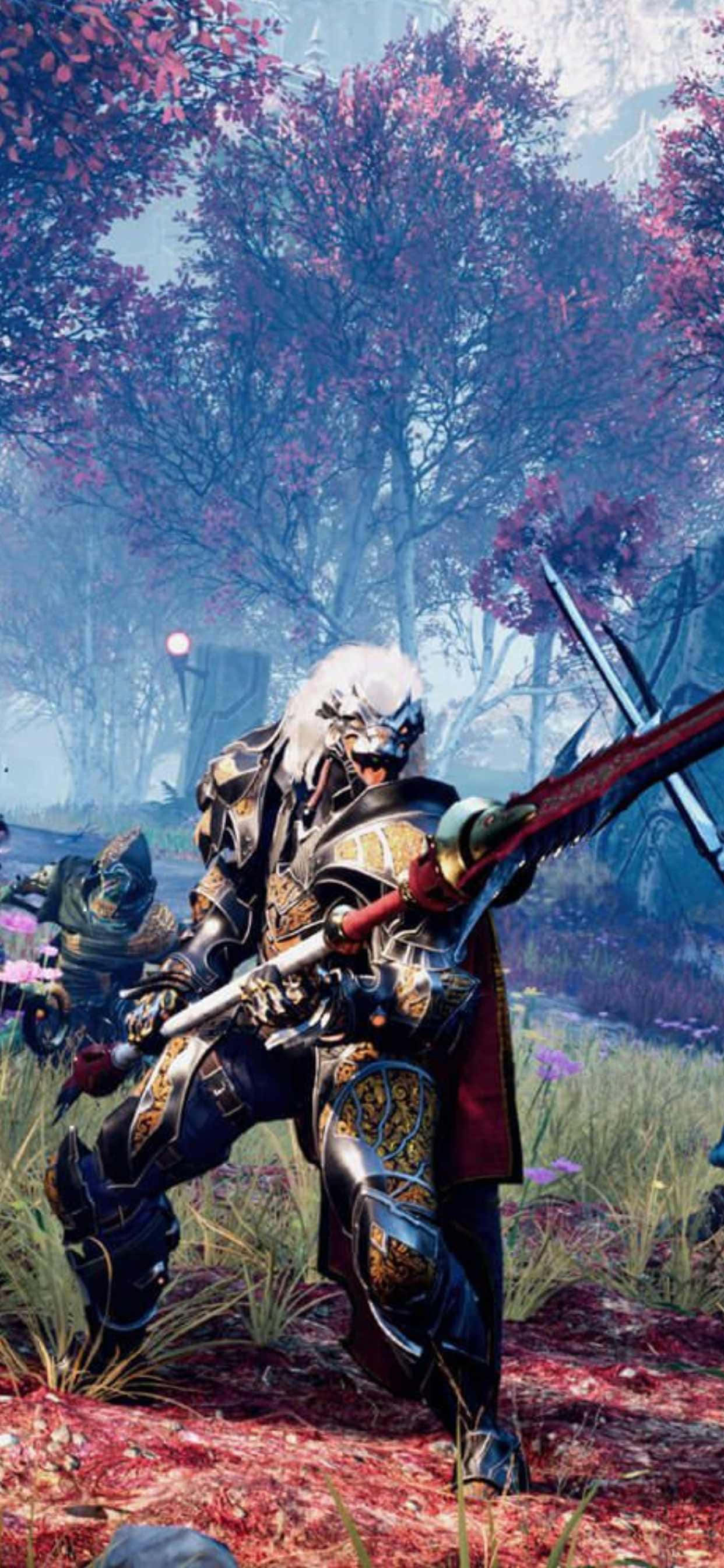 iPhone XS Maxでの見事なGodfallゲームプレイのイラスト表示 壁紙