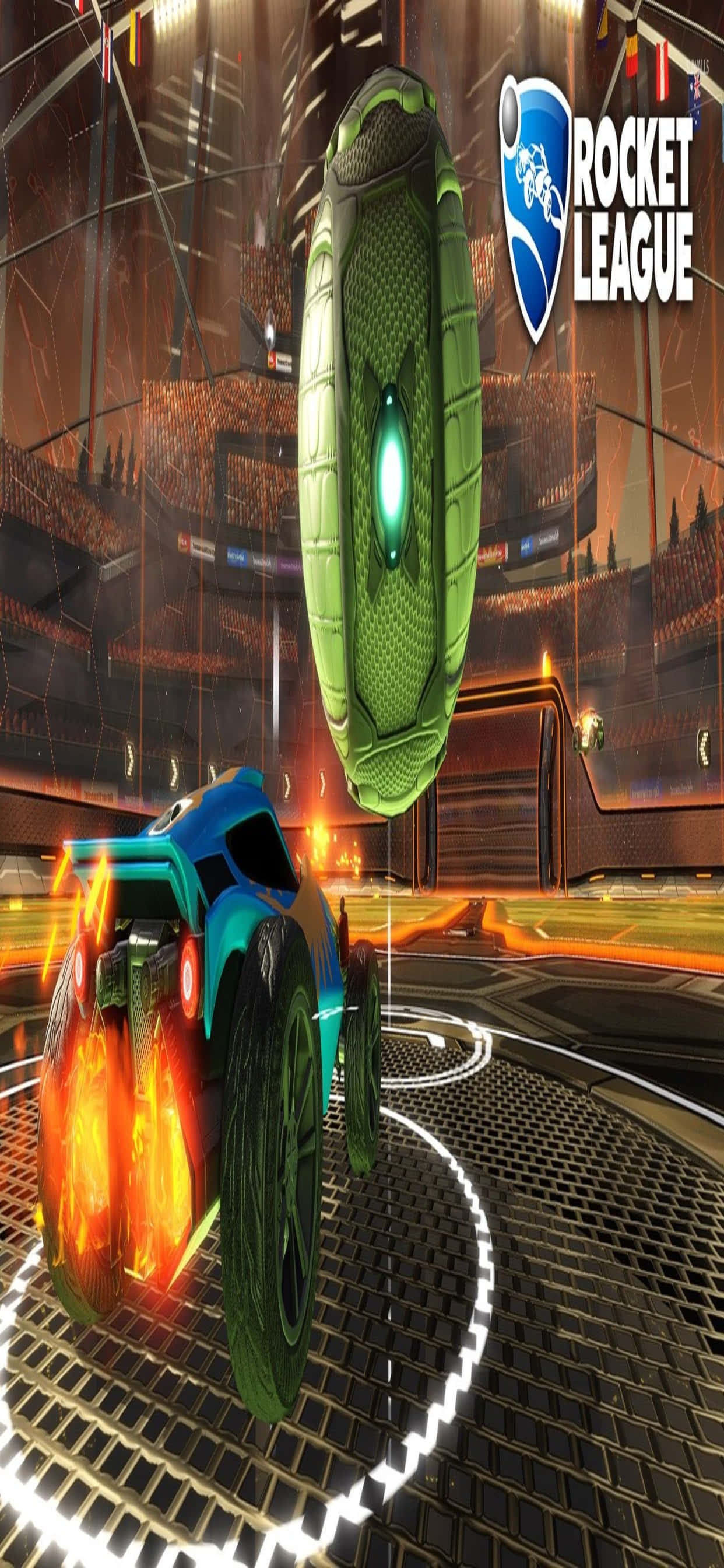 iPhone Xs MaxとRocket Leagueで、ゲームの準備はできているか 壁紙