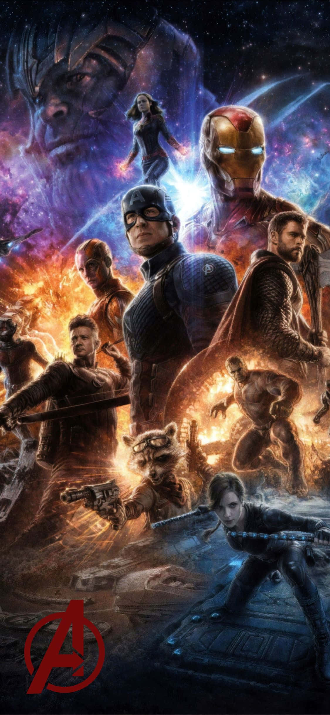 iPhone XS アベンジャーズ 壁紙 サノスとヒーローたち 壁紙