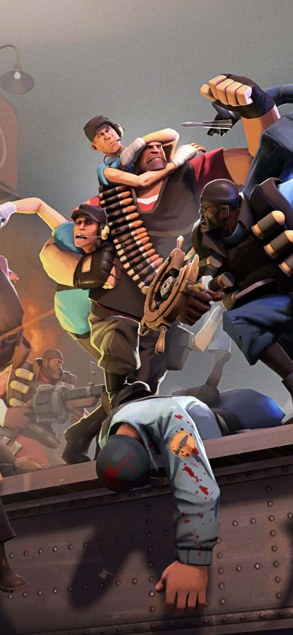 iPhone XS Team Fortress 2 キャラクター暴動 背景 壁紙