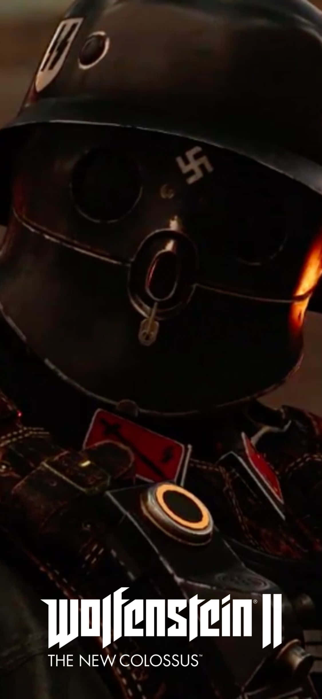iPhone Xs Wolfenstein II ナチス クローズアップ背景 壁紙