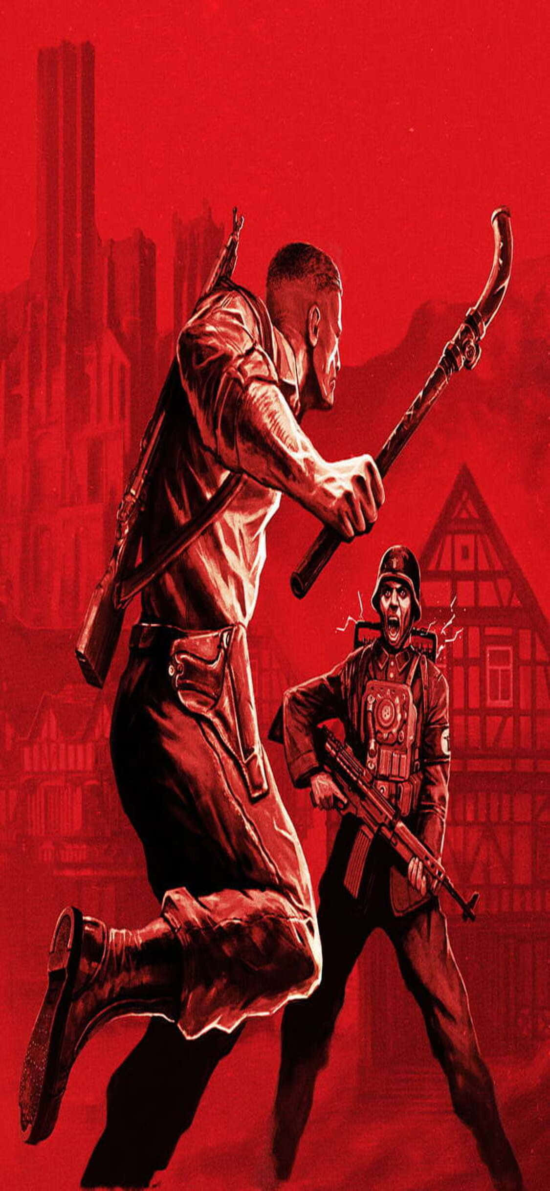 iPhone Xs と最新ゲーム『Wolfenstein II』 壁紙