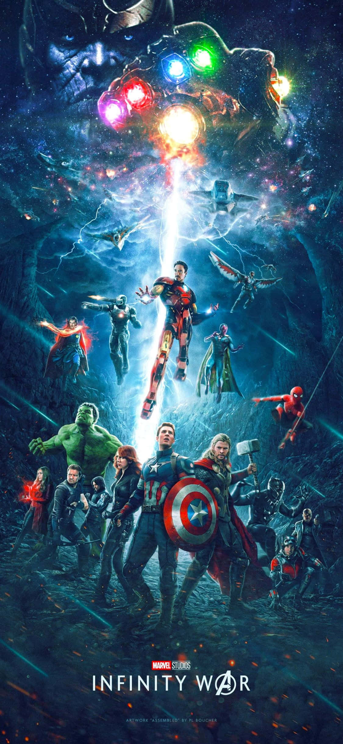 iPhone XS アベンジャーズ インフィニティ・ウォー 背景 壁紙