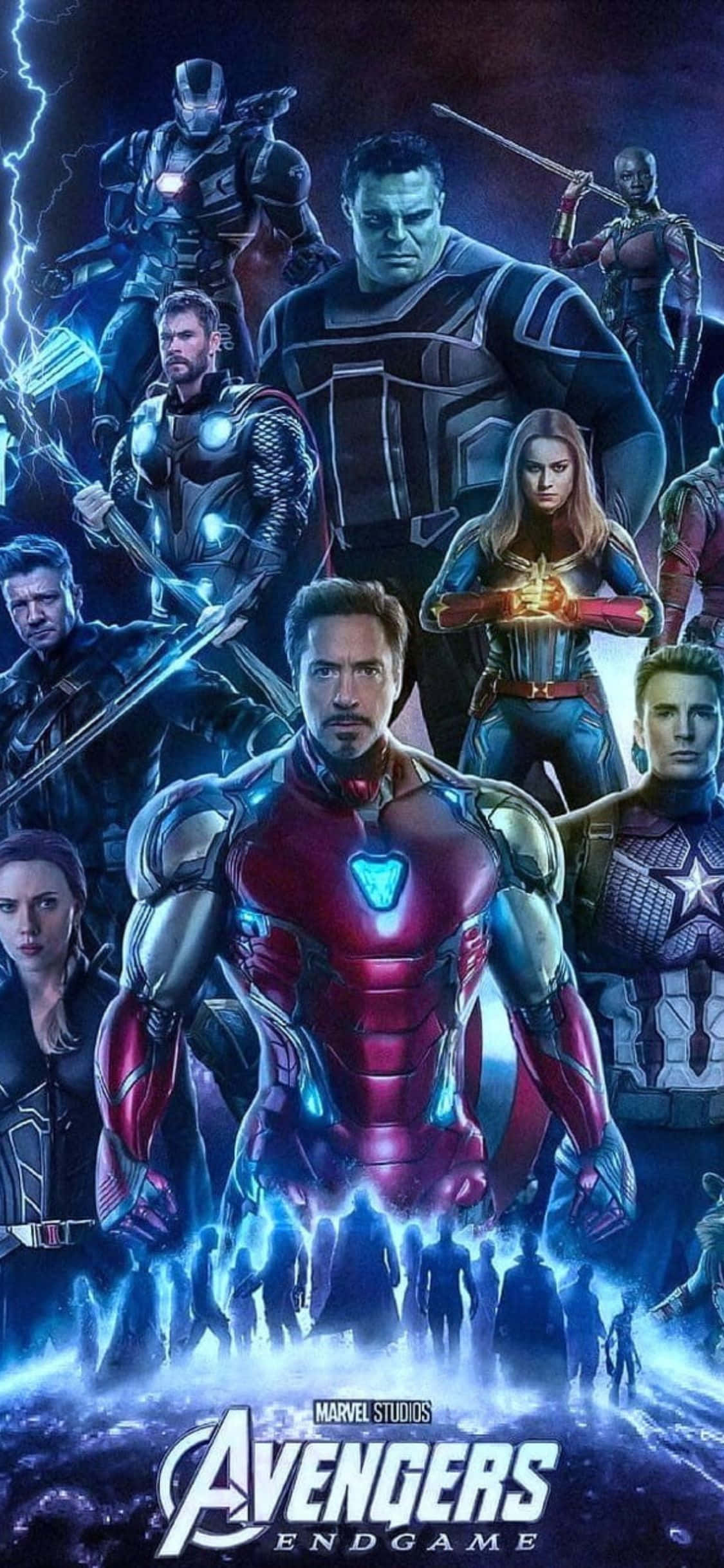 iPhone XS アベンジャーズ／エンドゲーム 映画ポスター背景 壁紙