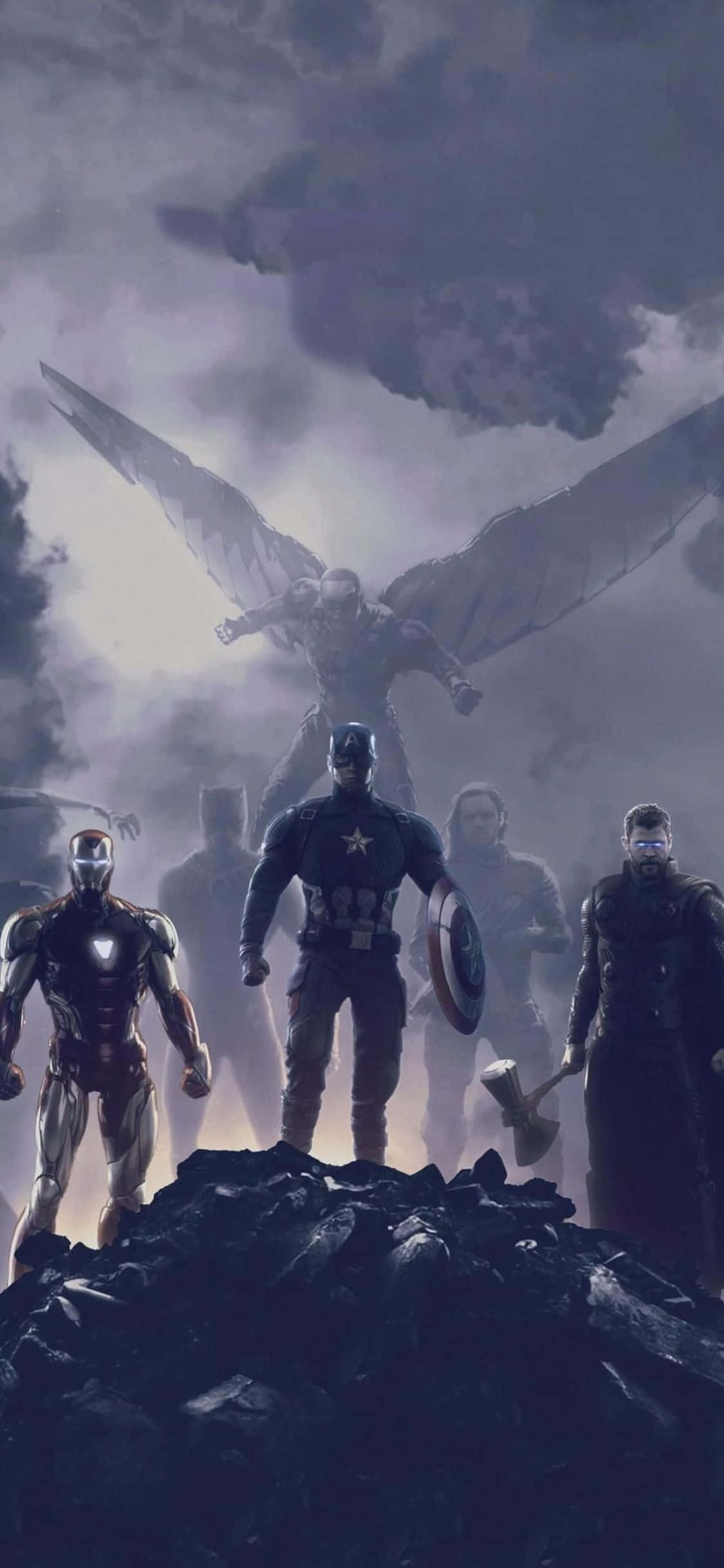 iPhone XS アベンジャーズ エンドゲーム 背景 映画シーン 壁紙