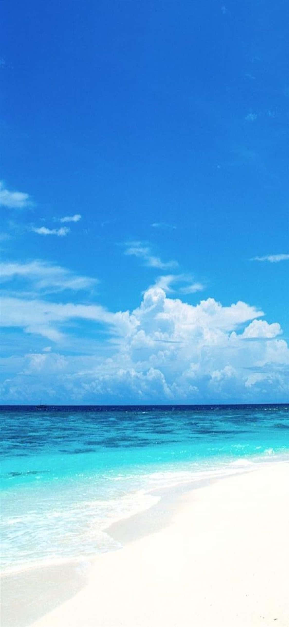 iPhone XS ビーチ 浅瀬 背景 壁紙