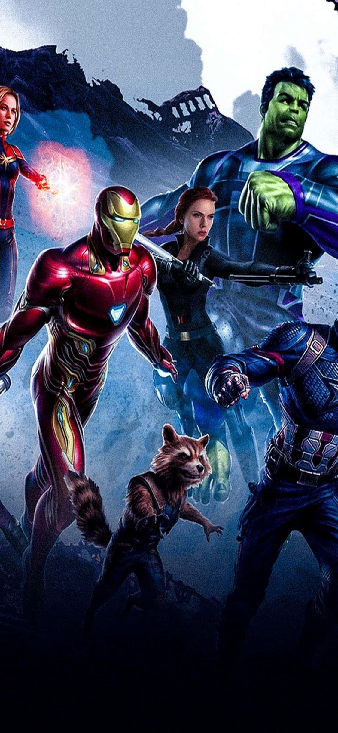 「Marvel's Avengersの力がIphone Xsに」 壁紙