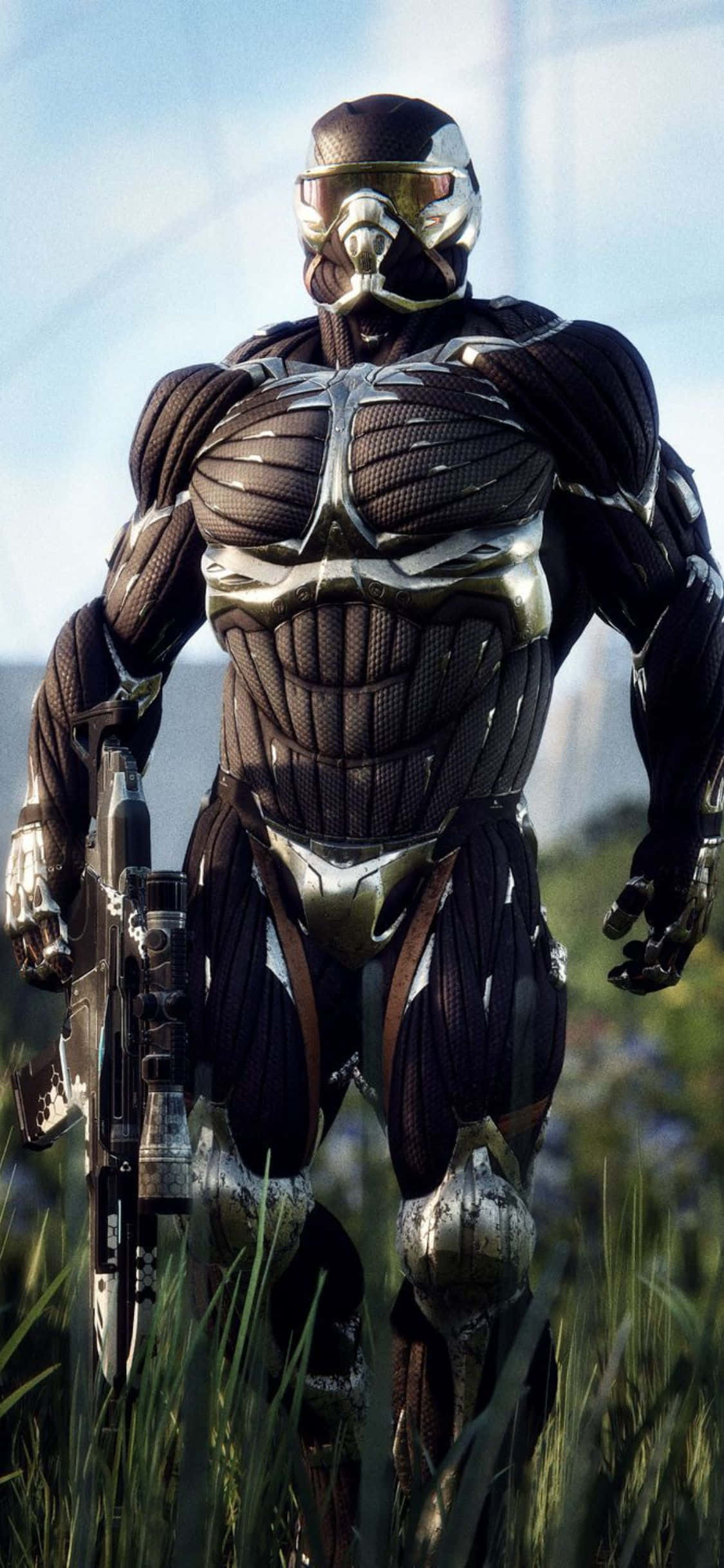 iPhone XでCrysis 3の未来的なゲーム体験を通じて、サイバーリアルな世界に没入しよう。 壁紙