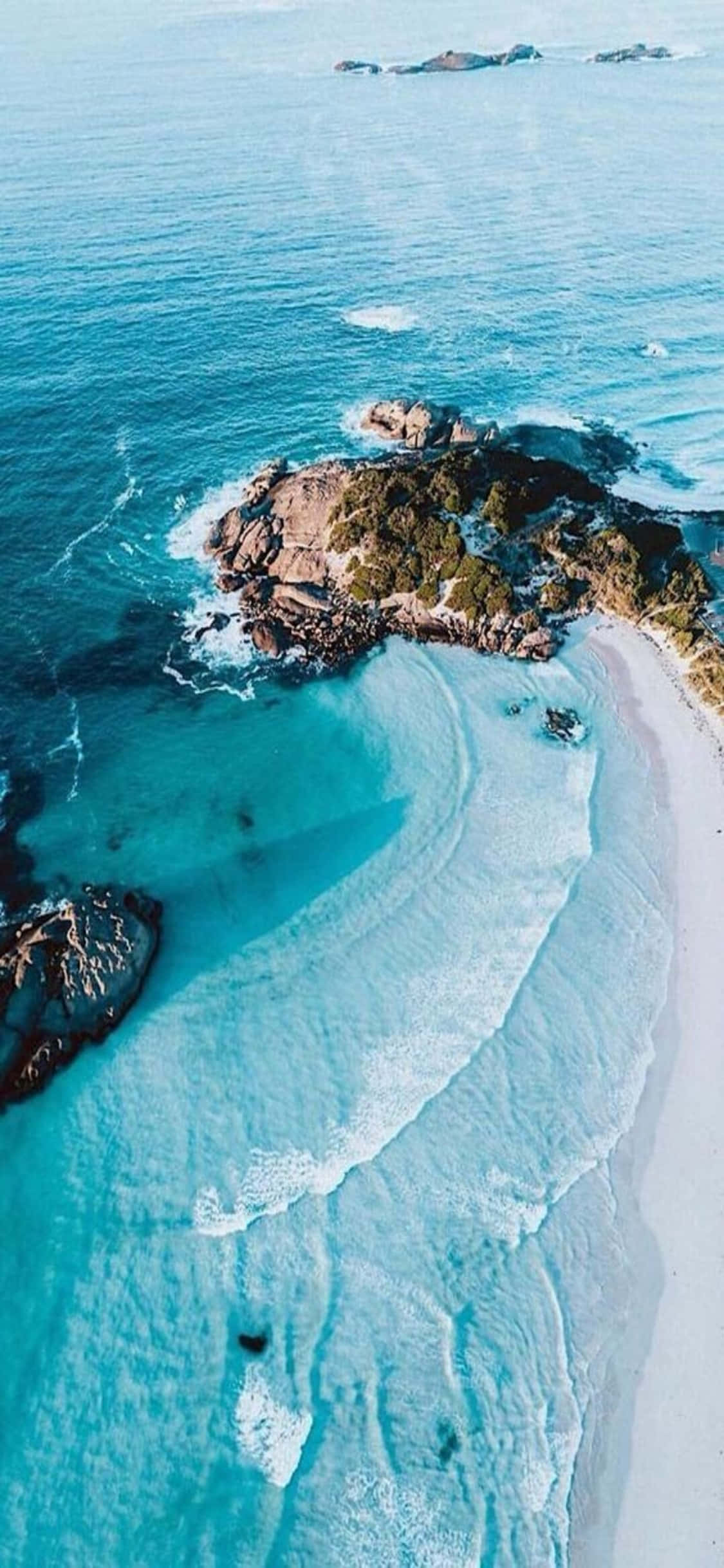 iPhone X壁紙に映える、魅惑のビーチサンセット 壁紙