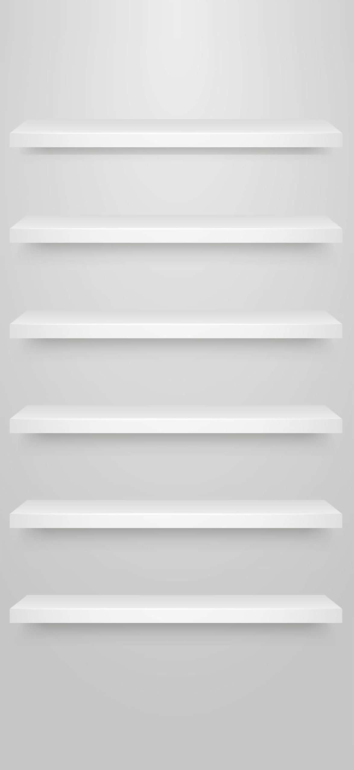 iPhone 白い棚 壁紙
