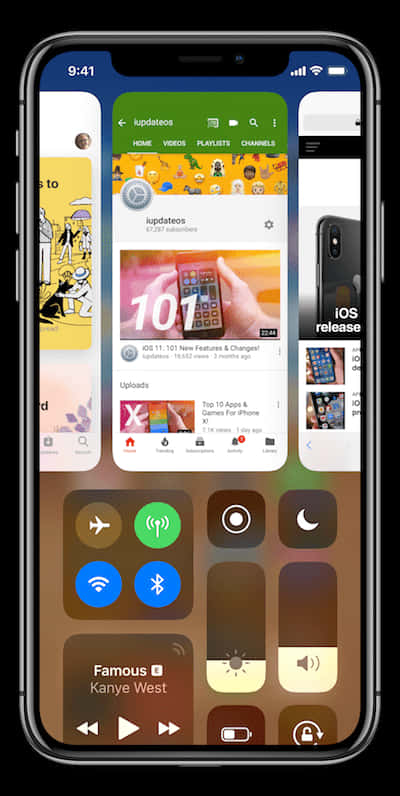 iPhone12でYouTubeアプリを表示 壁紙
