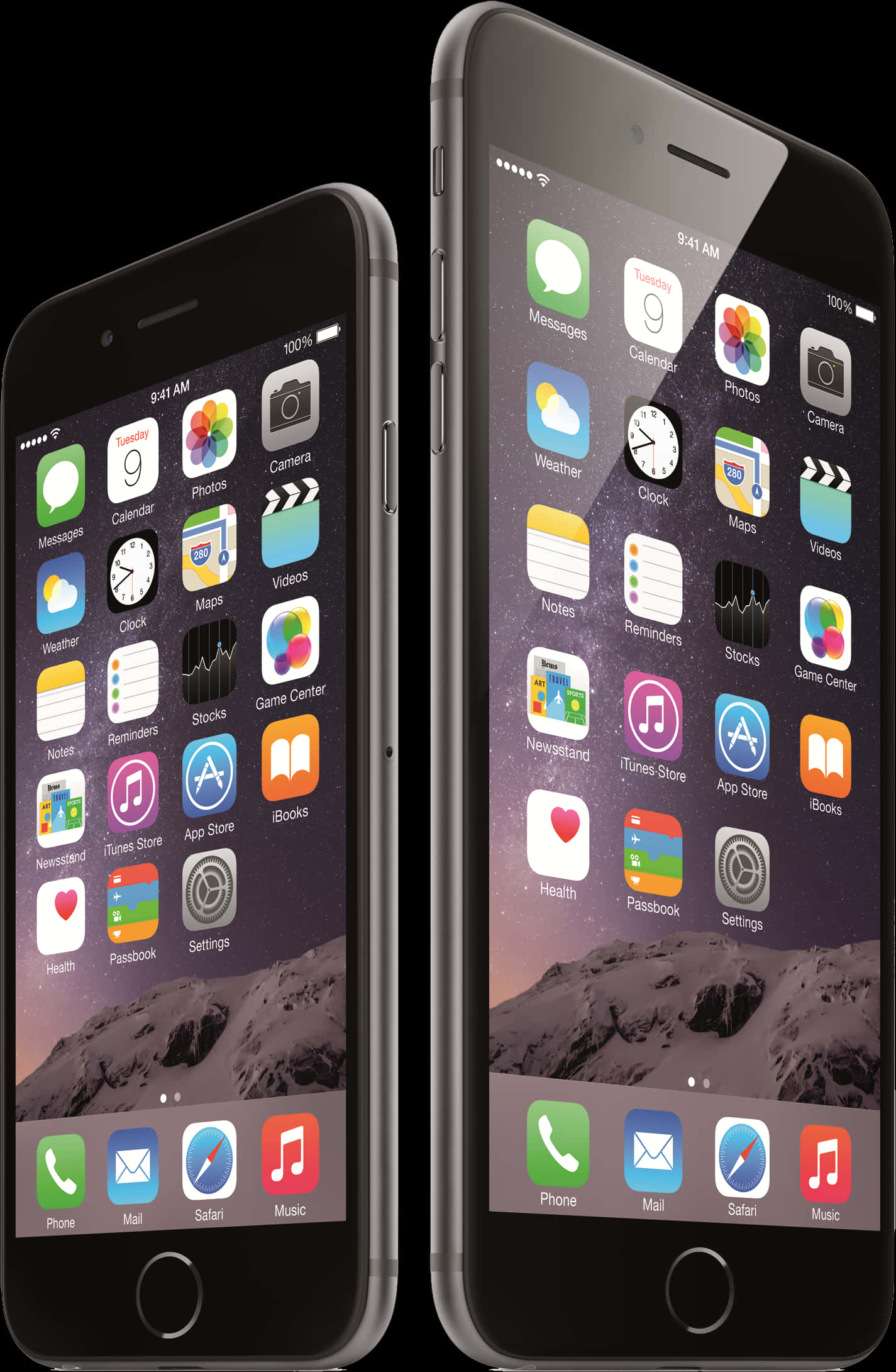 iPhone6および6 Plusのディスプレイ 壁紙