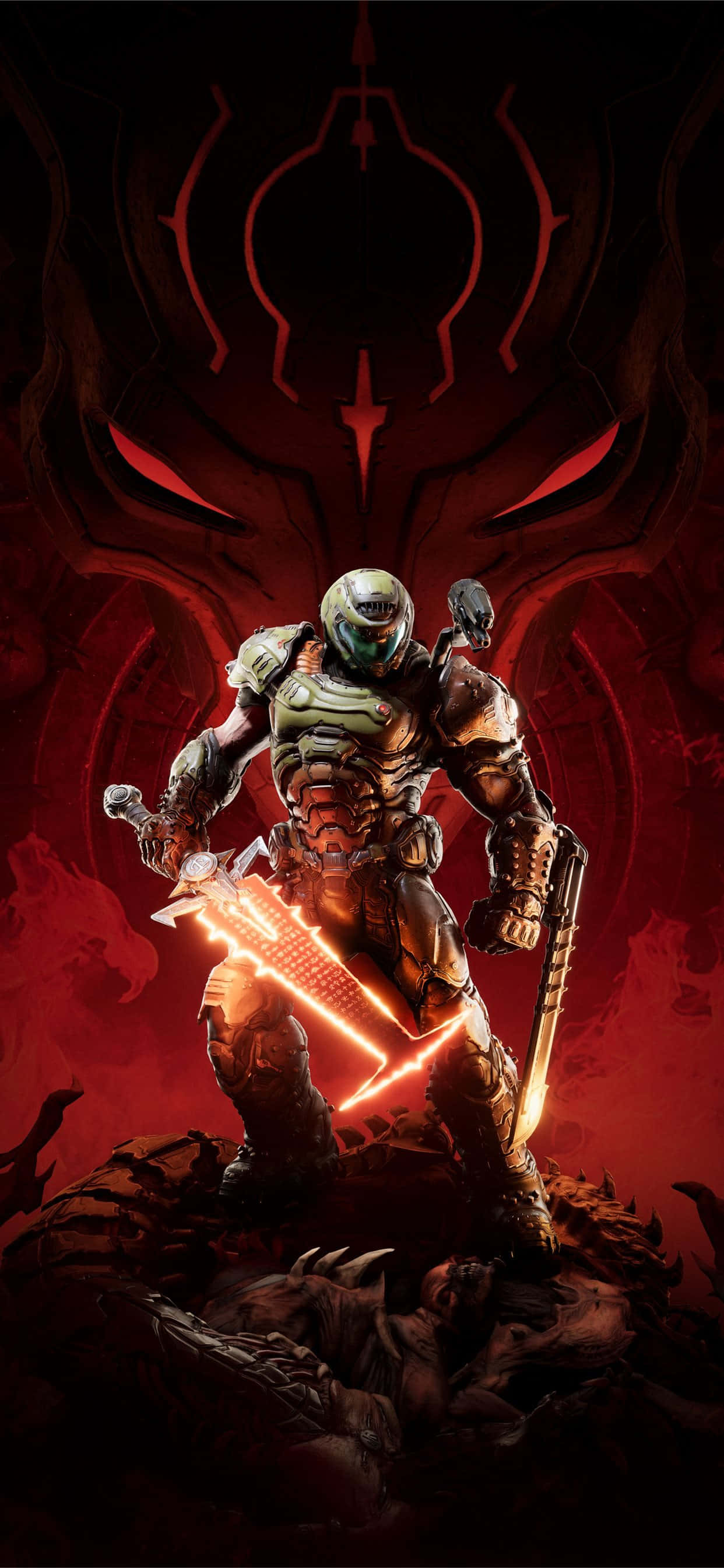 炎と怒り：あなたのiPhoneでDoom Eternalの世界に入ろう。 壁紙