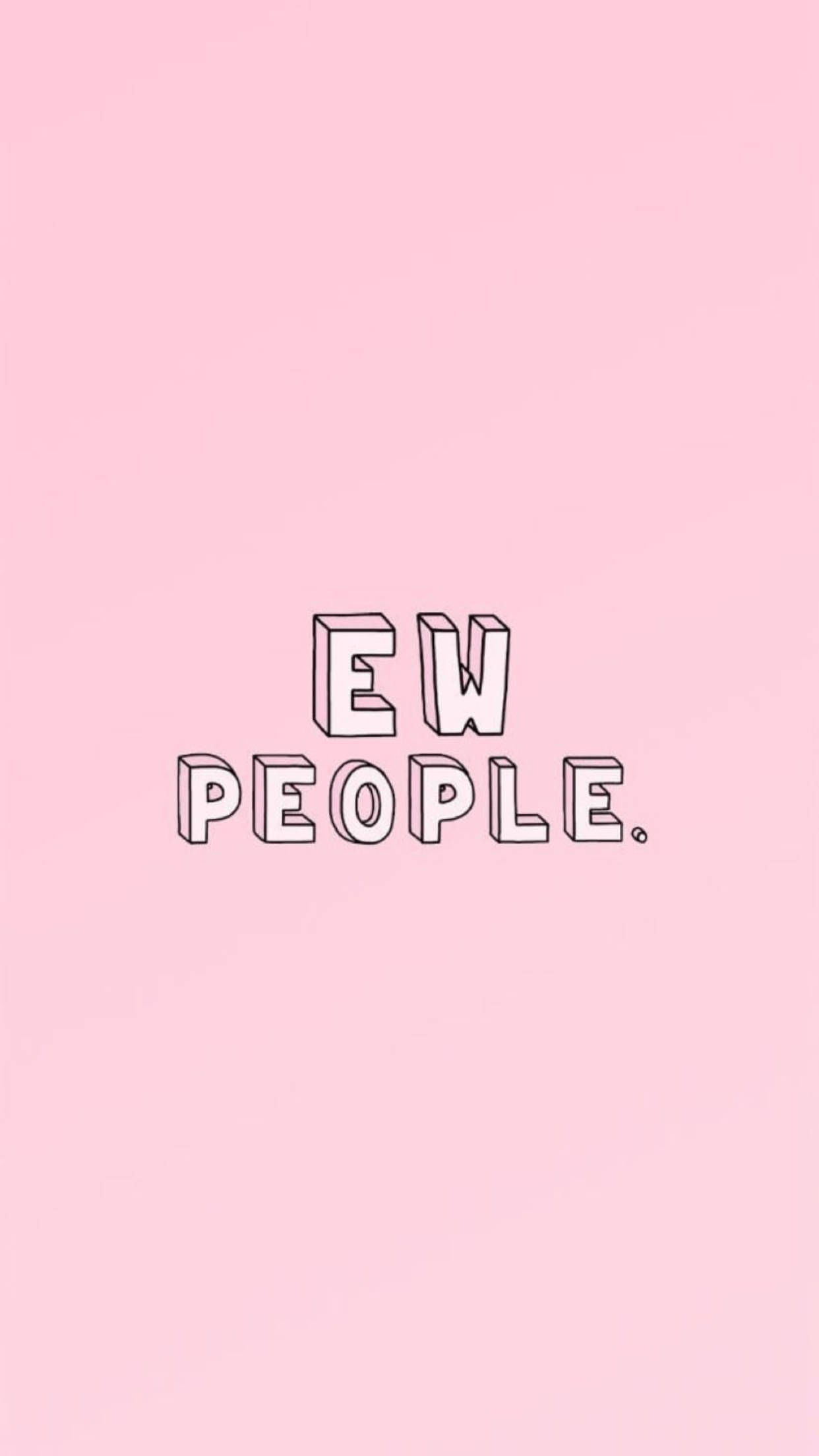 iPhoneピンクの美的「EW PEOPLE」 壁紙