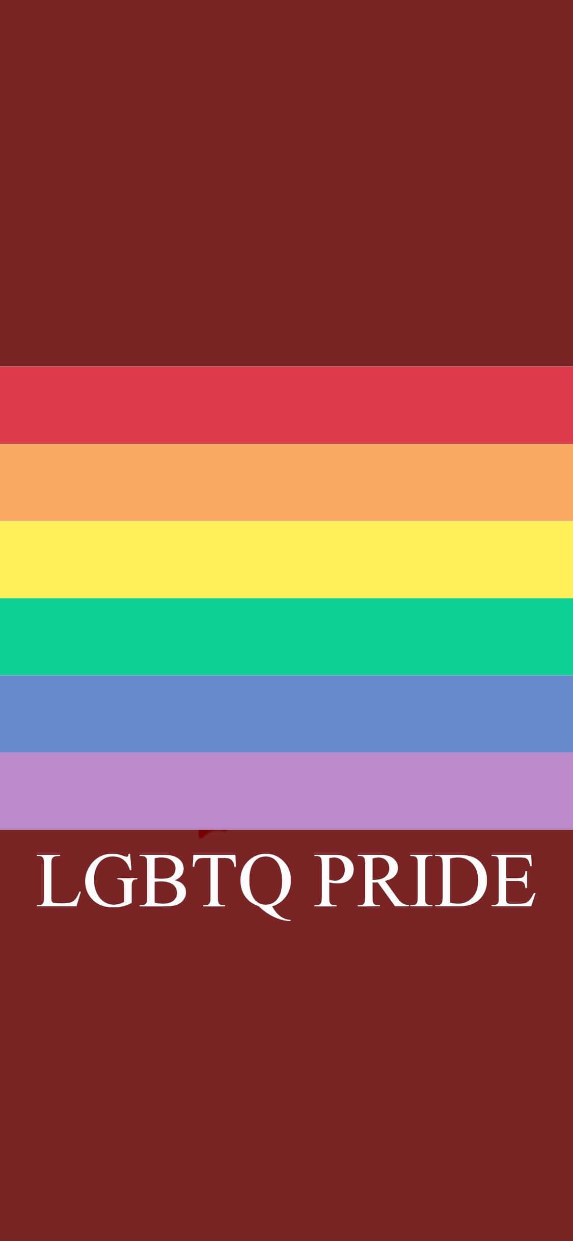 レインボーカラーのiPhoneでLGBTQプライドを祝福 壁紙