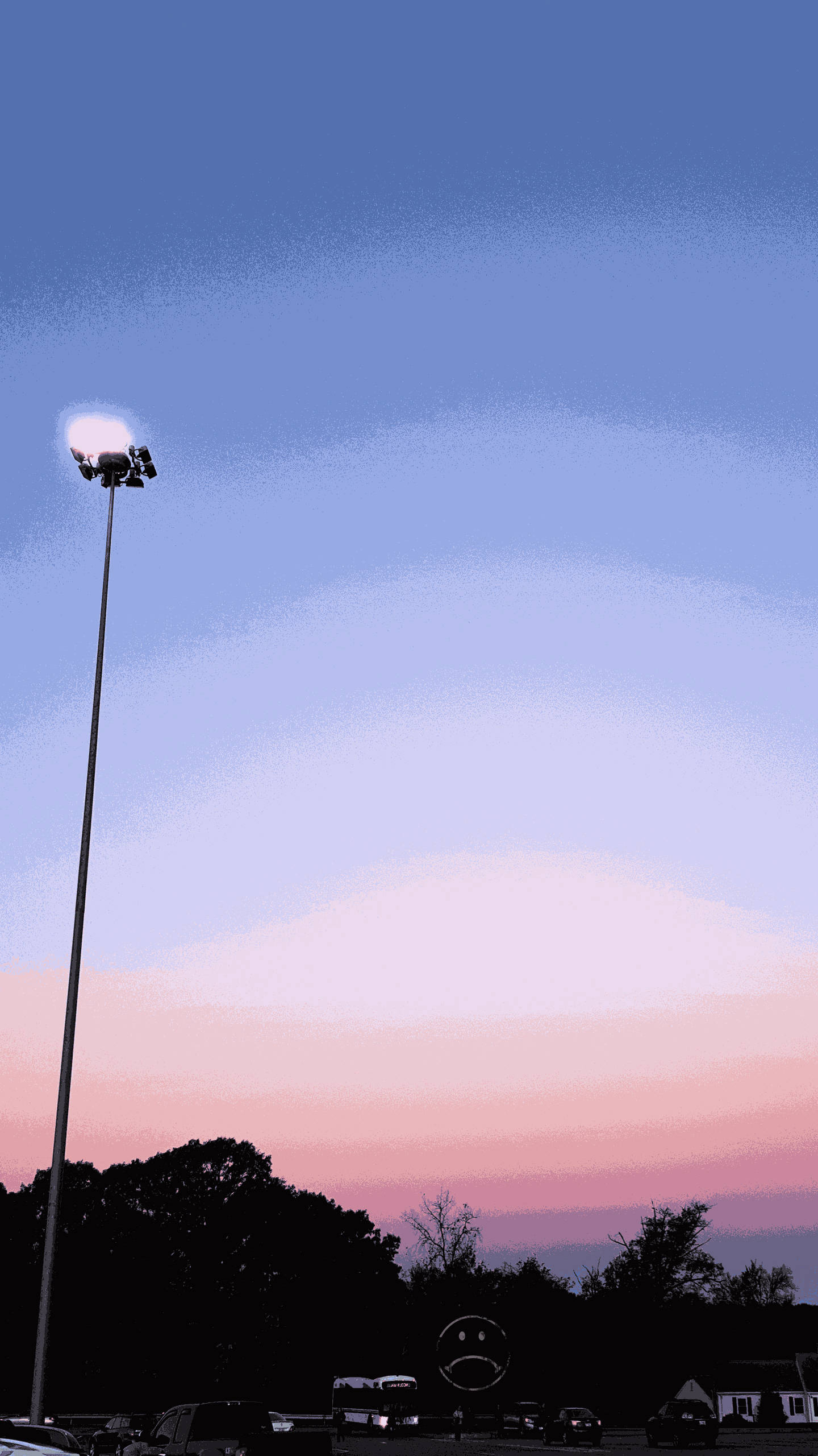 iPhoneピンクの美的な街並み 壁紙
