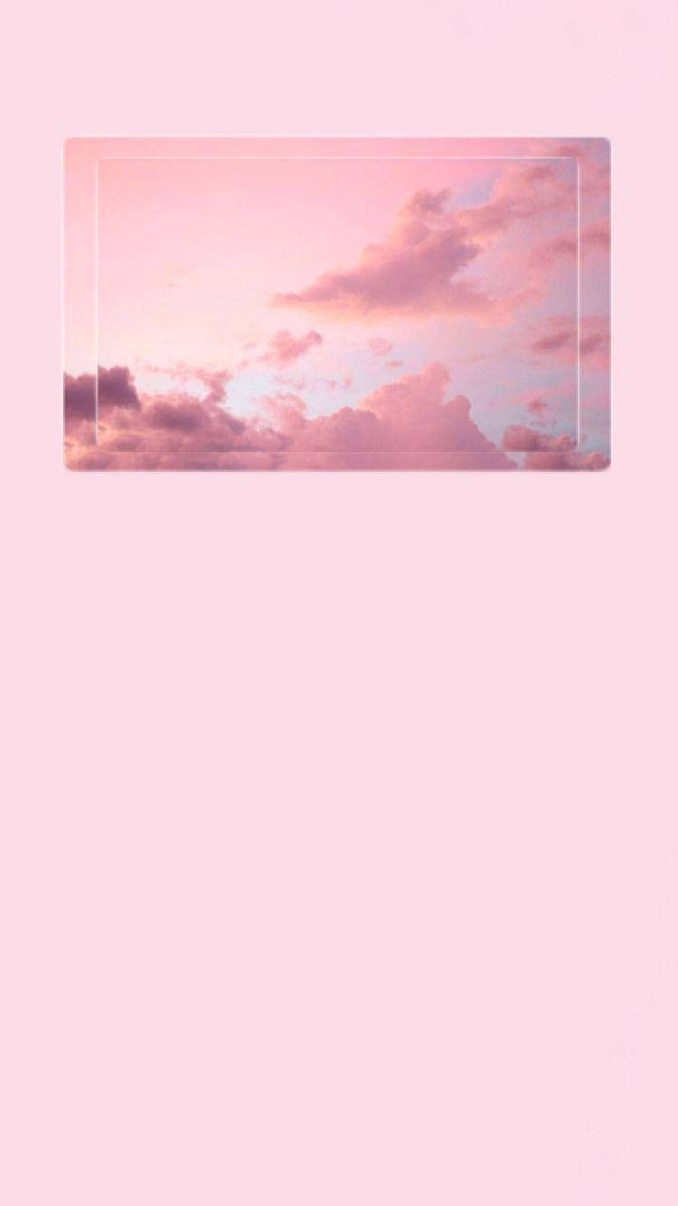 iPhoneピンクの美的フレーム空 壁紙